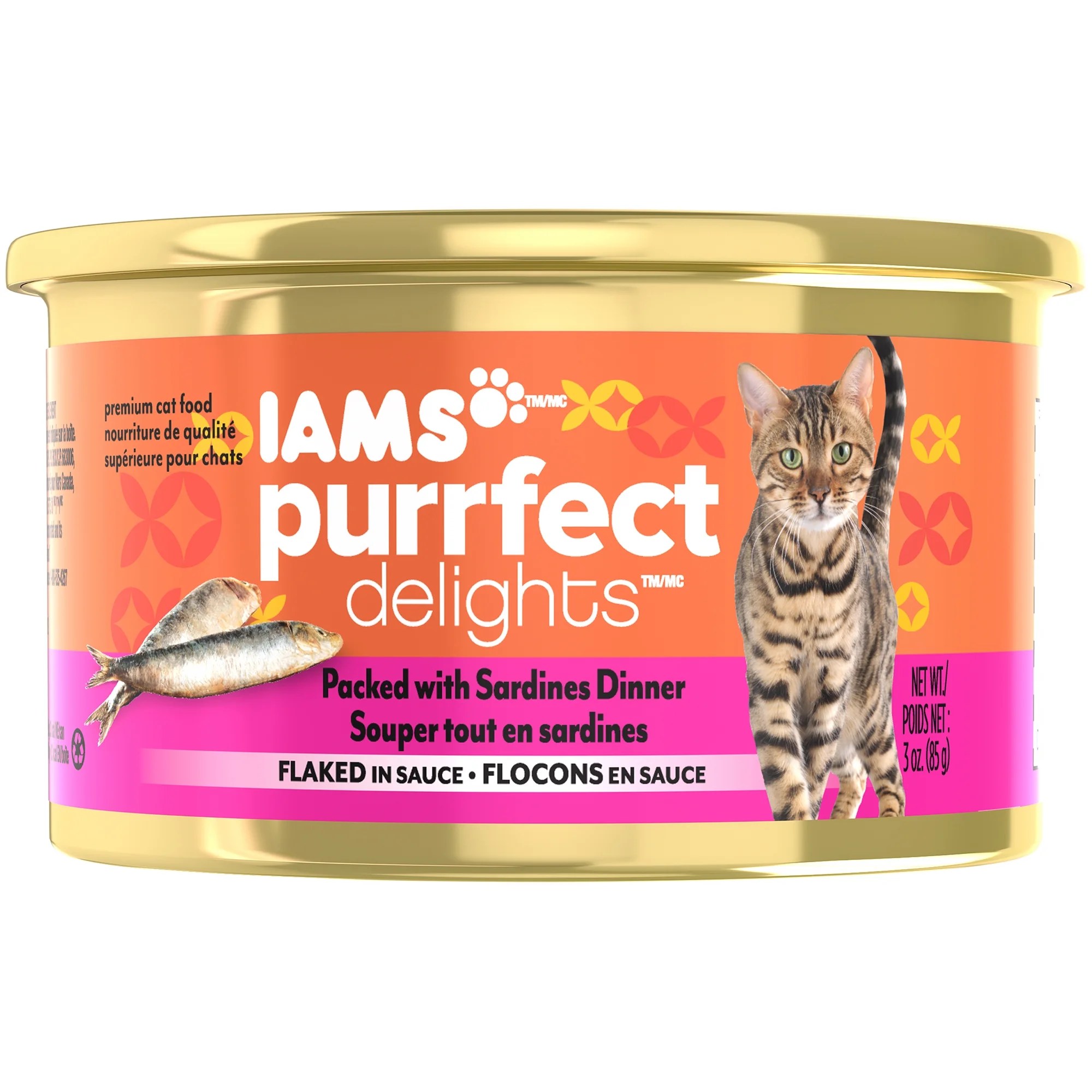 (24 Pack) Iams Purrfect Delights Flaked in Sauce Packed With Sardines