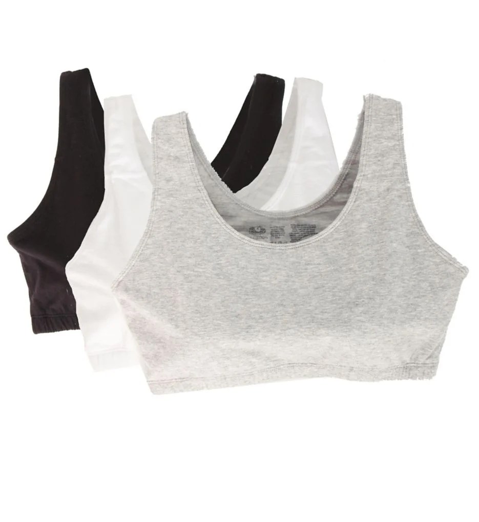 Fruit of the Loom Fruit of the Loom Women's Tank Style Cotton Sports Bra, 3Pack, Style9012