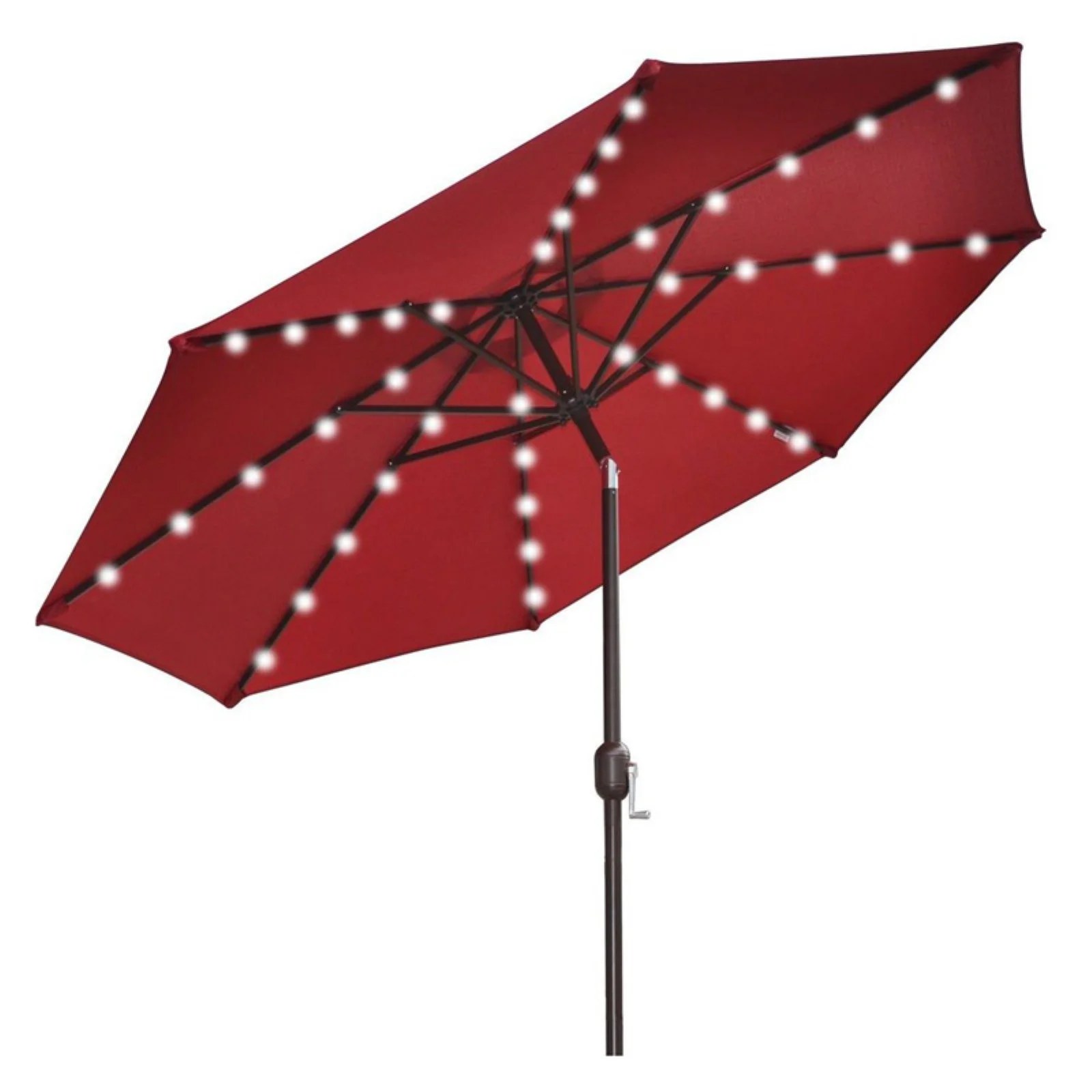 Sunrise 9 ft. Aluminum Patio Umbrella with Solar LED Lights