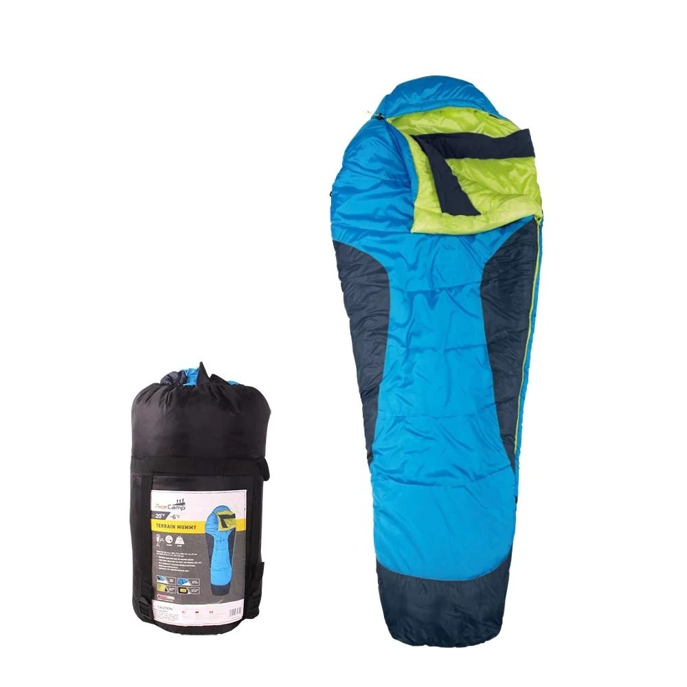 AceCamp Terrain Mummy Sleeping Bag, Warm &amp, Cold Weather Winter Sleeping