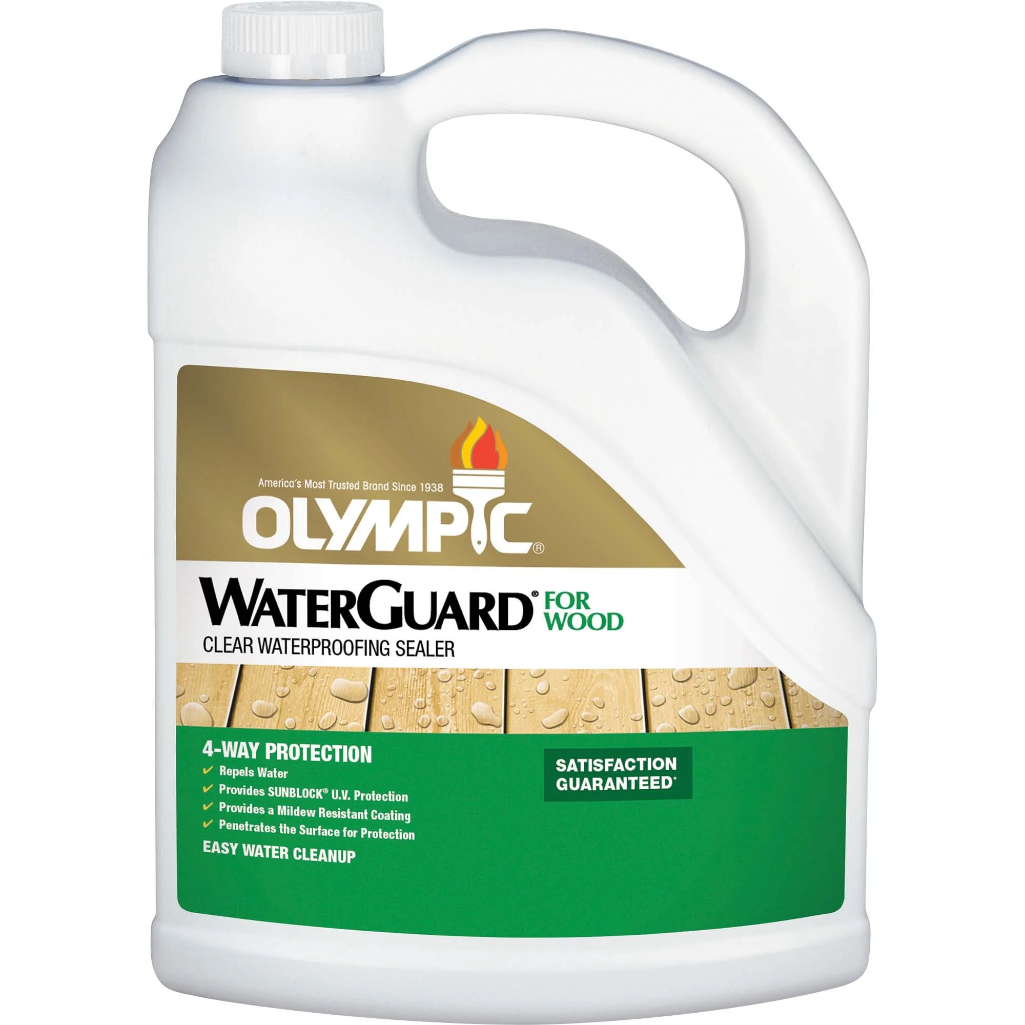 Olympic Waterguard Clear Waterproof Wood Deck Sealer, 1 Gallon