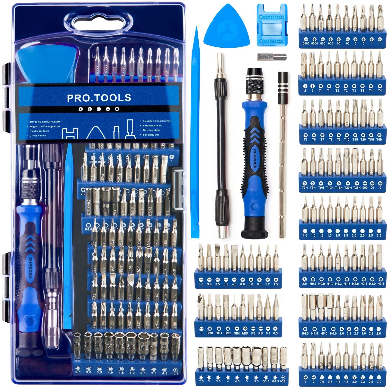 SHARDEN 124 in 1 Precision Screwdriver Sets Driver Kit