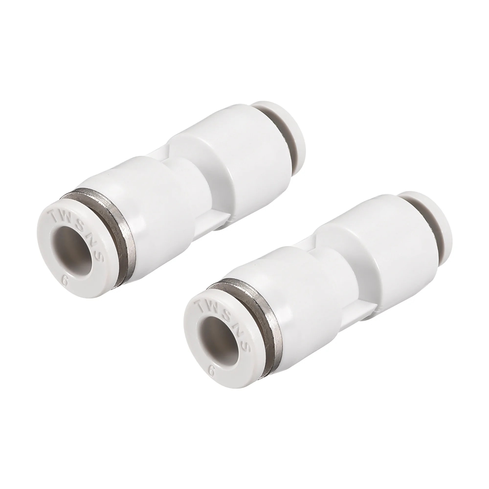 Straight Push Connectors, 6mm 4mm OD Plastic Straight Union Push to