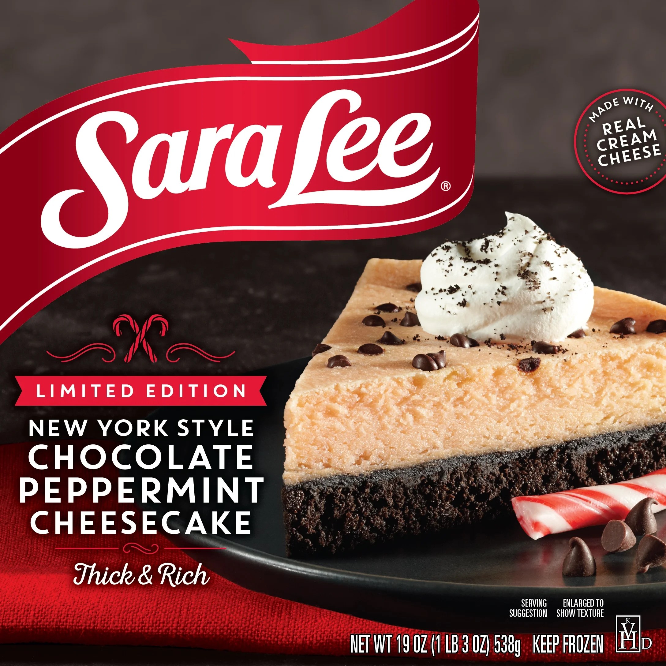 Sara Lee 7" New York Style Chocolate Peppermint Cheesecake