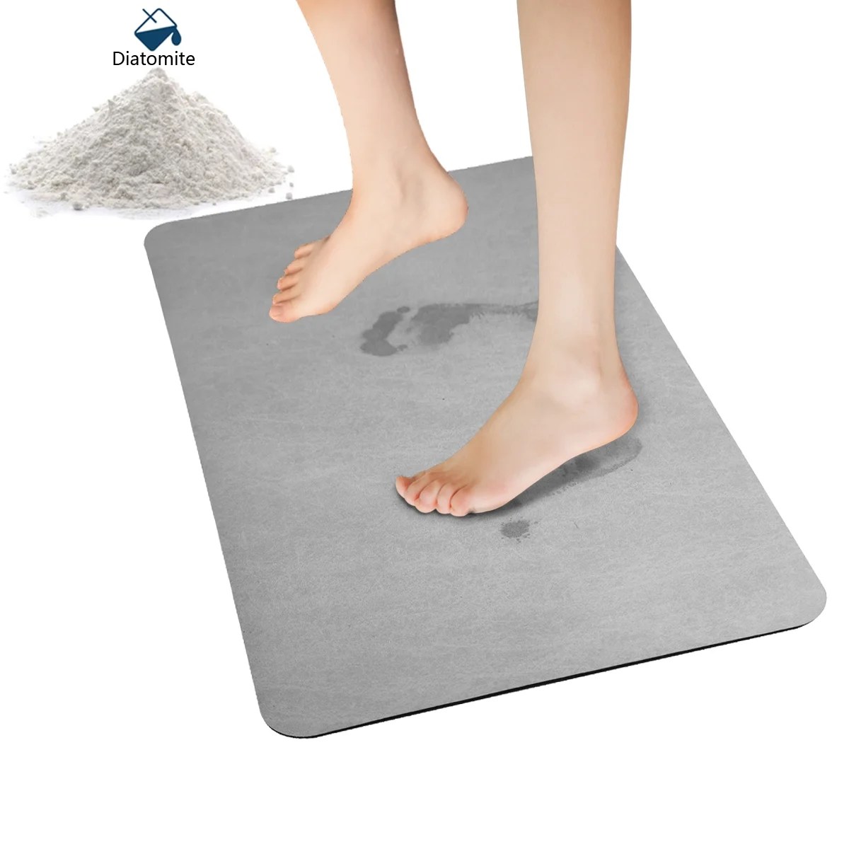 Soft Diatomaceous Earth Bath Mat, Water Absorbent Fast Drying Bath