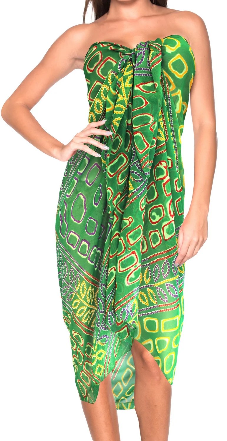 HAPPY BAY HAPPY BAY Womens Plus Size Sarong Swimsuit