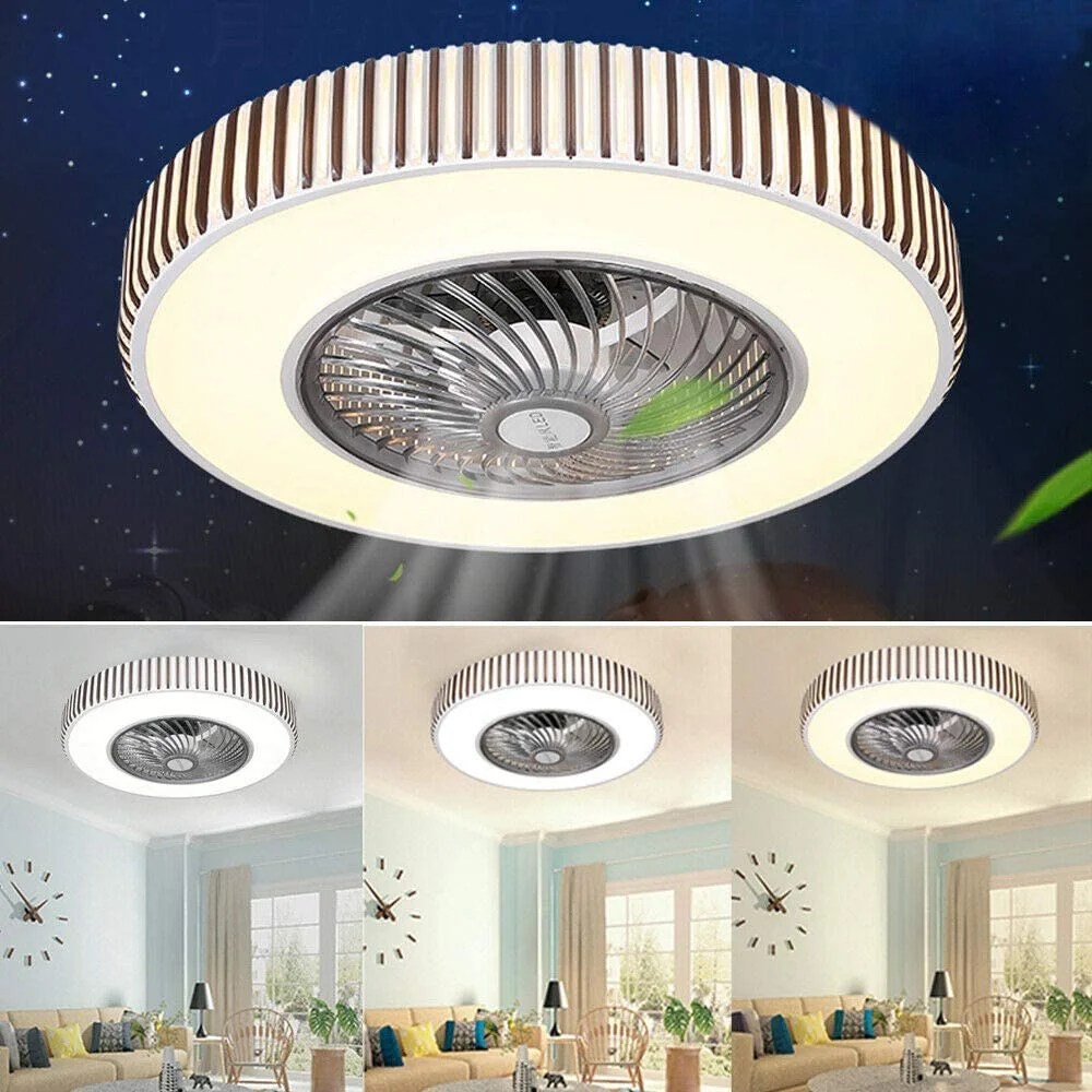 21'' Ceiling Fan with Lights Bluetooth APP Remote Control Light Led