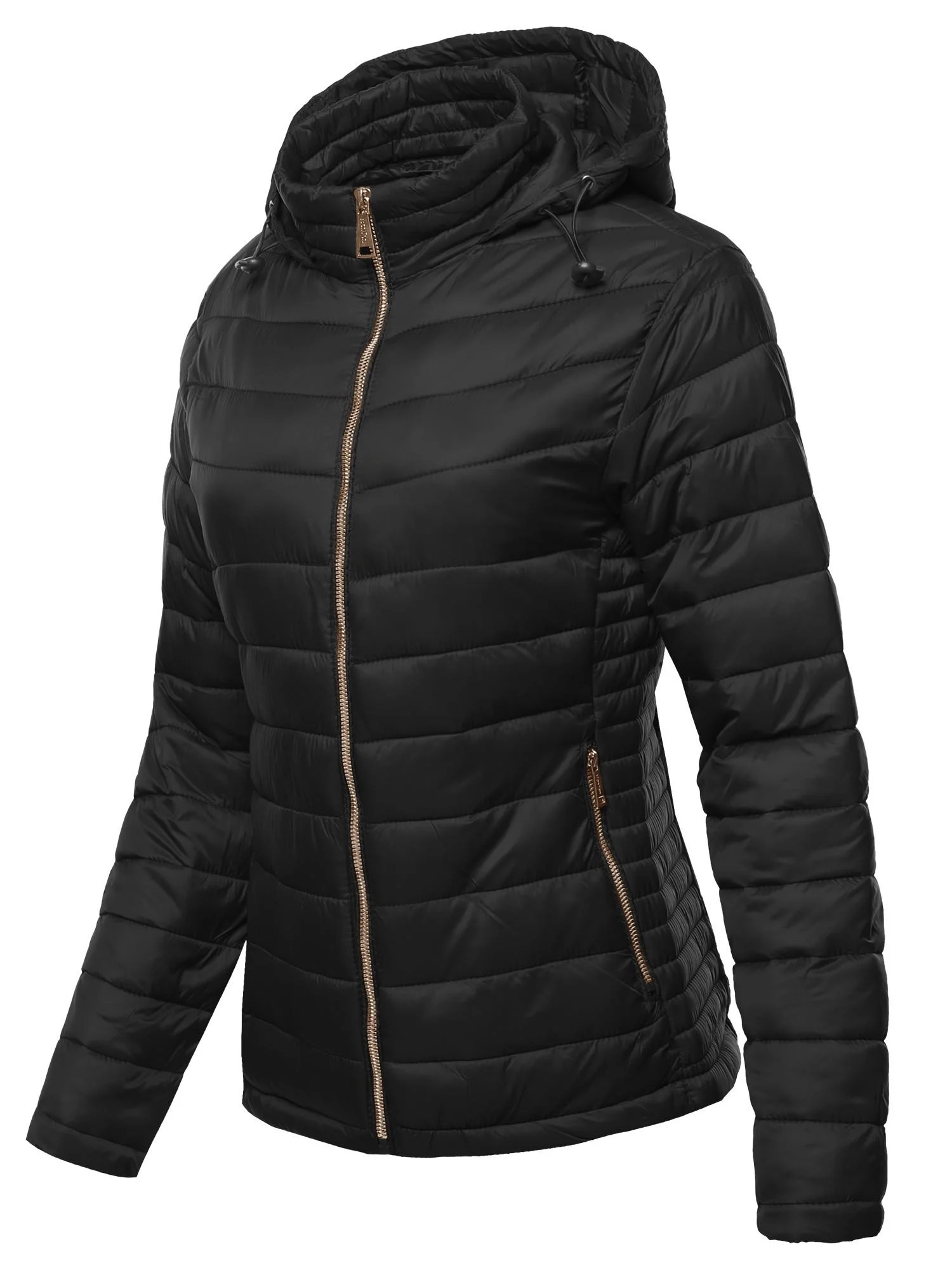 FashionOutfit Women's Women's Winter Quilted Puffer Padded Warm Jacket With Hood