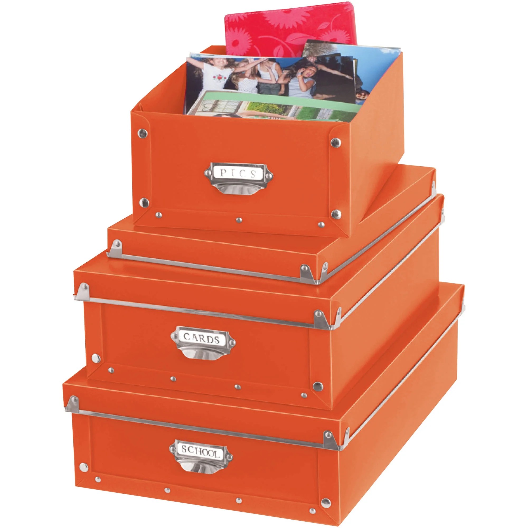 Your Zone Plastic Collapsible Storage Boxes, Set of 3