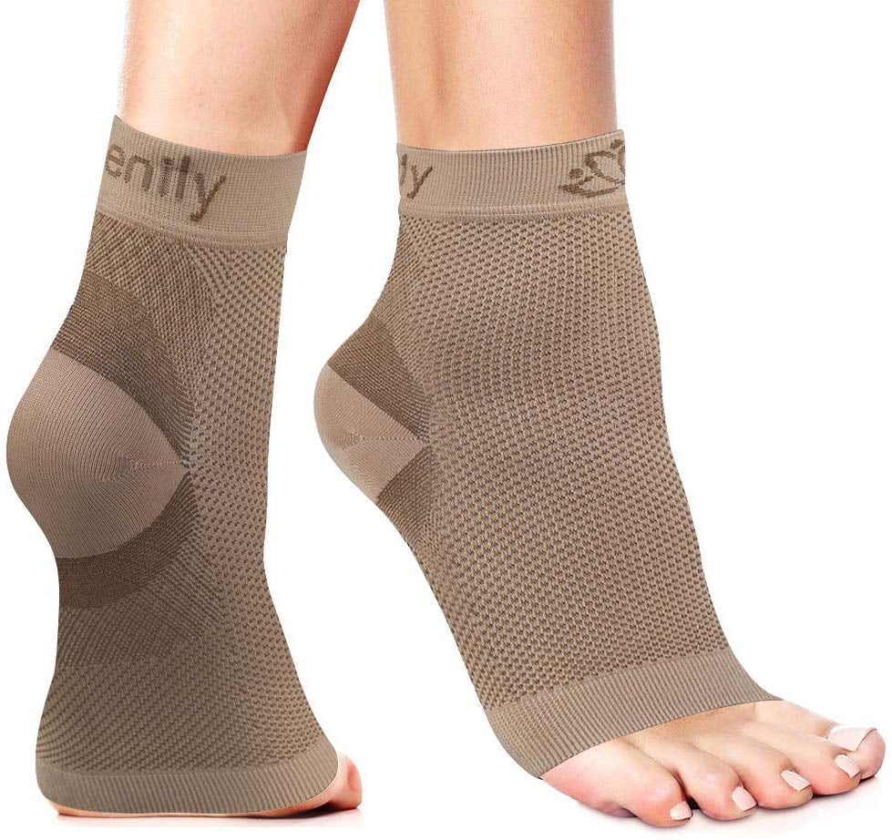 Serenily Plantar Faciitis Socks Toeless Socks for Foot Pain & Plantar