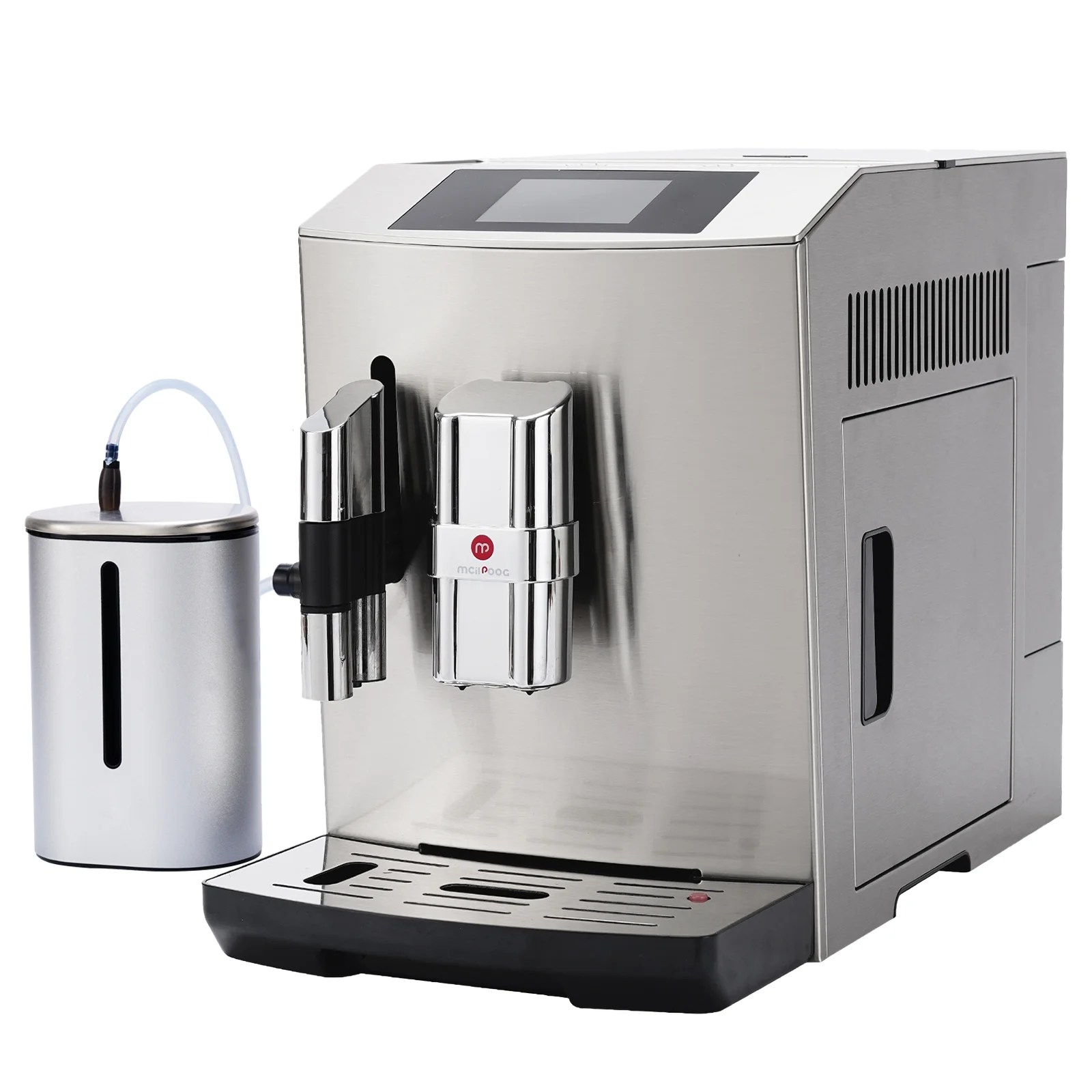 Mcilpoog 2022New Fully Automatic Coffee Machine, Silver Full Metal