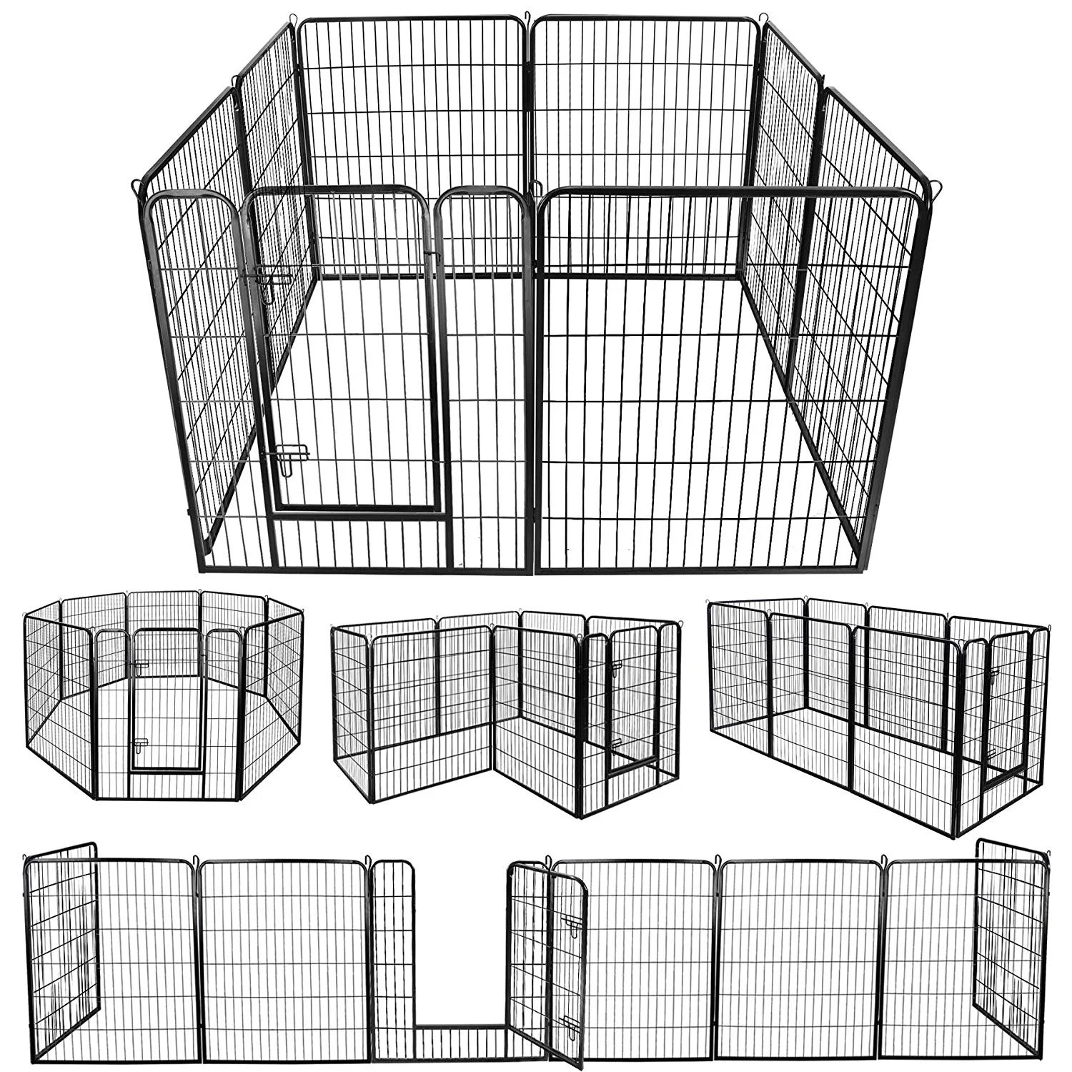 ZENSTYLE Foldable Metal Exercise Pen & Pet Playpen Puppy Cat Exercise