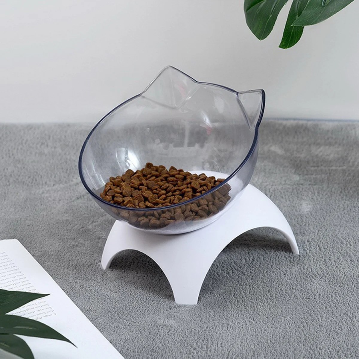 Pet Cat Dog Bowl Raised Cat Food Water Bowl with