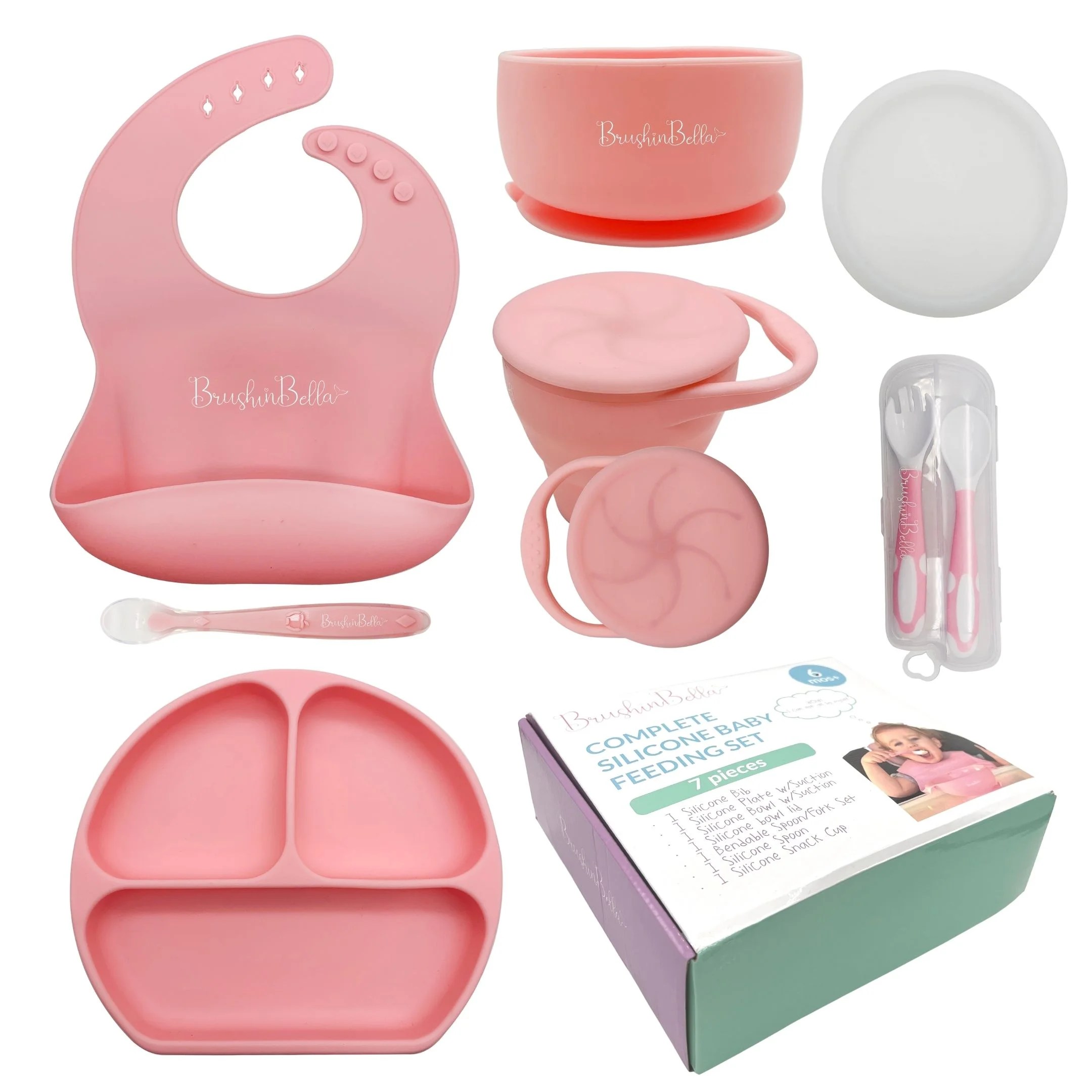 BrushinBella Baby Feeding Supplies Complete Baby Feeding Set with