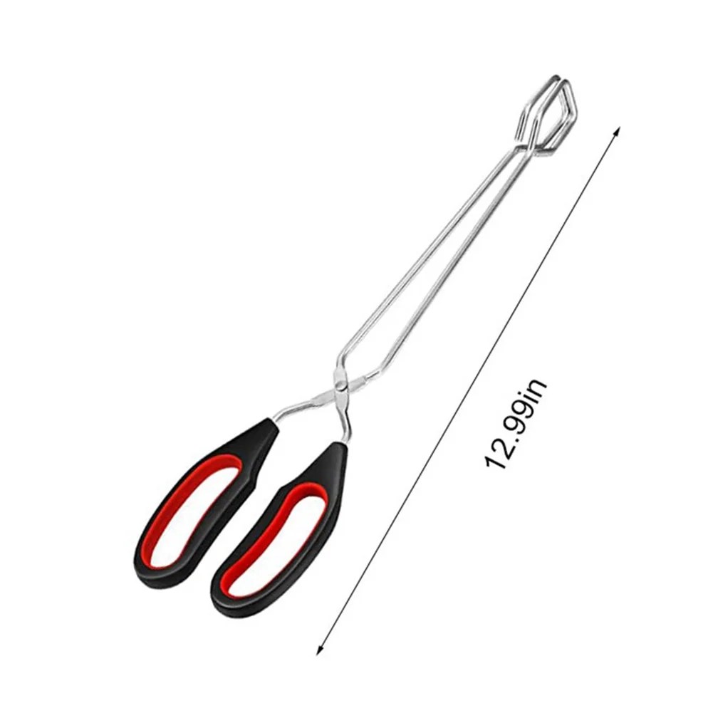 GDHOME Long Handle Food Forceps Kitchen Scissor Tongs Cooking Baking