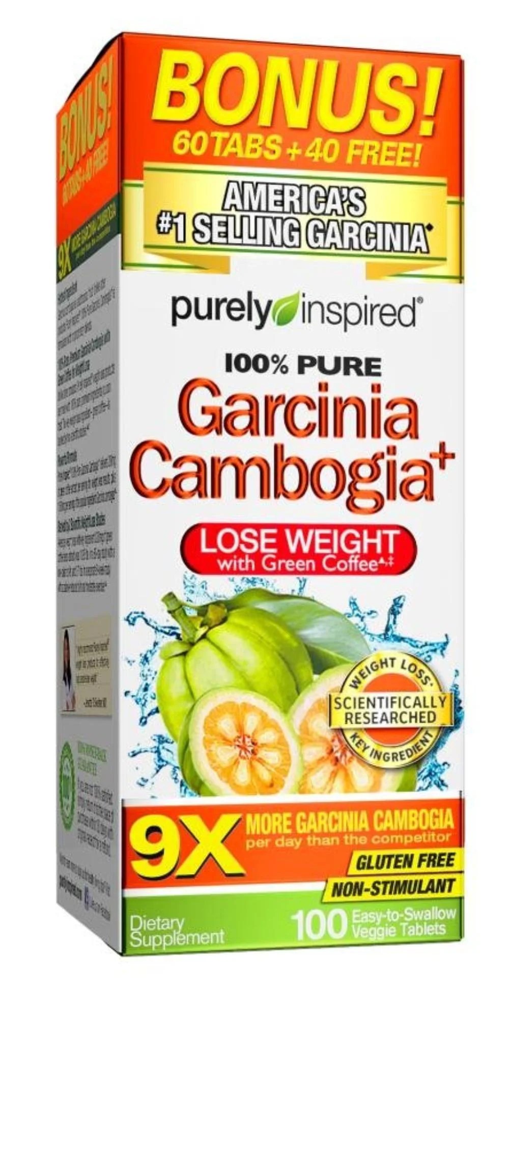 100 Pure Garcinia Cambogia Extract with HCA, Extra Strength, Weight