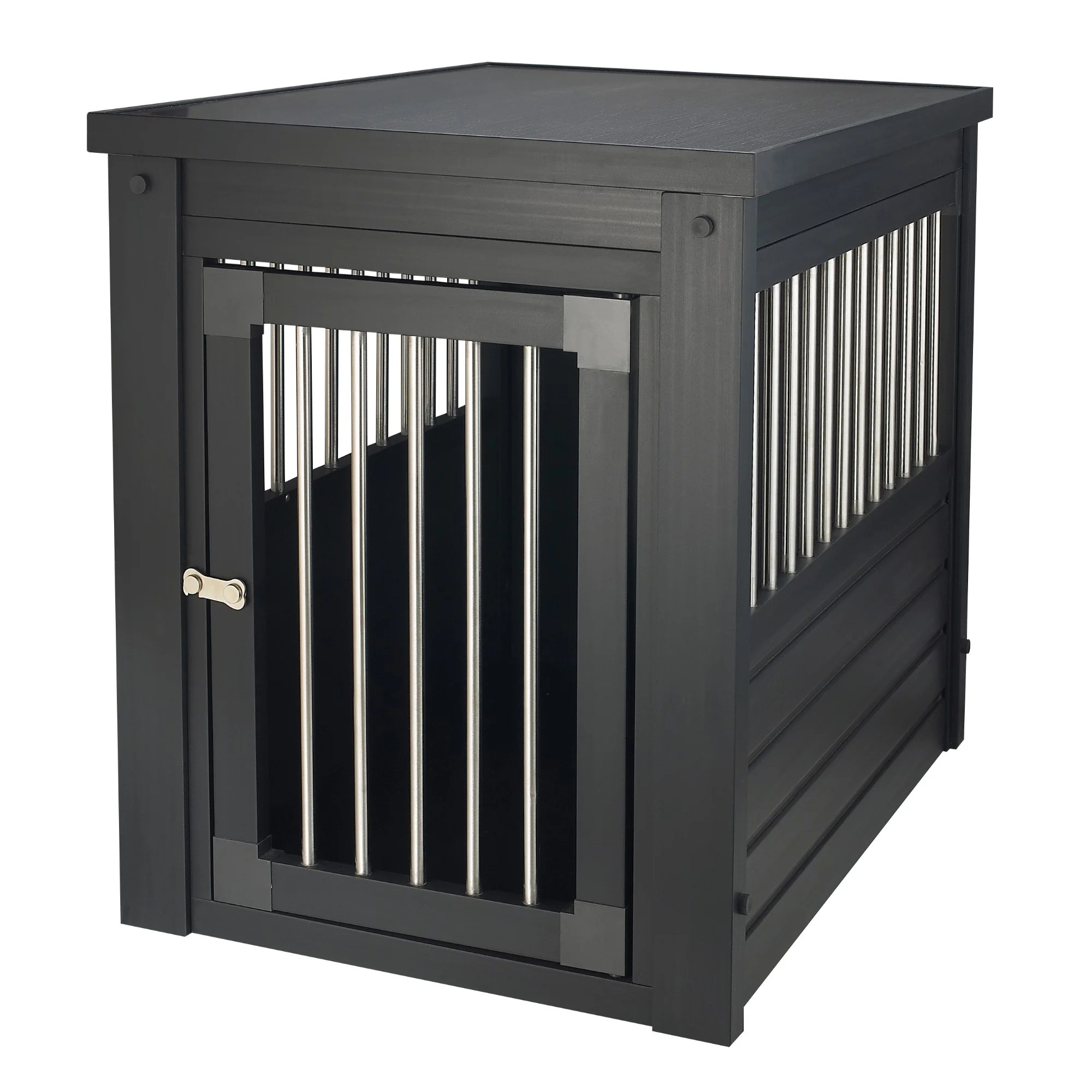 ECOFLEX Dog Crate End Table, Black, XSmall, 24"L