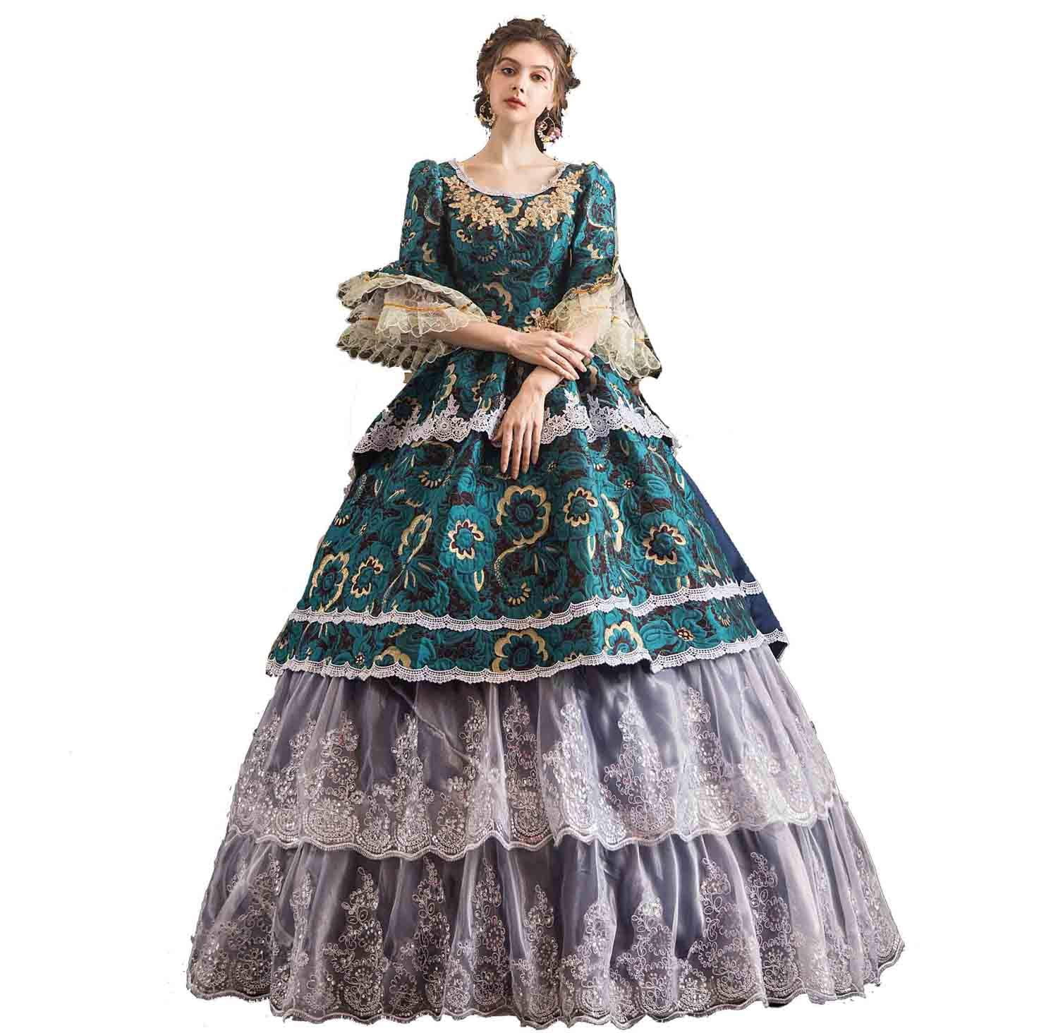 Women's Victorian Rococo Dress Inspiration Maiden Costume