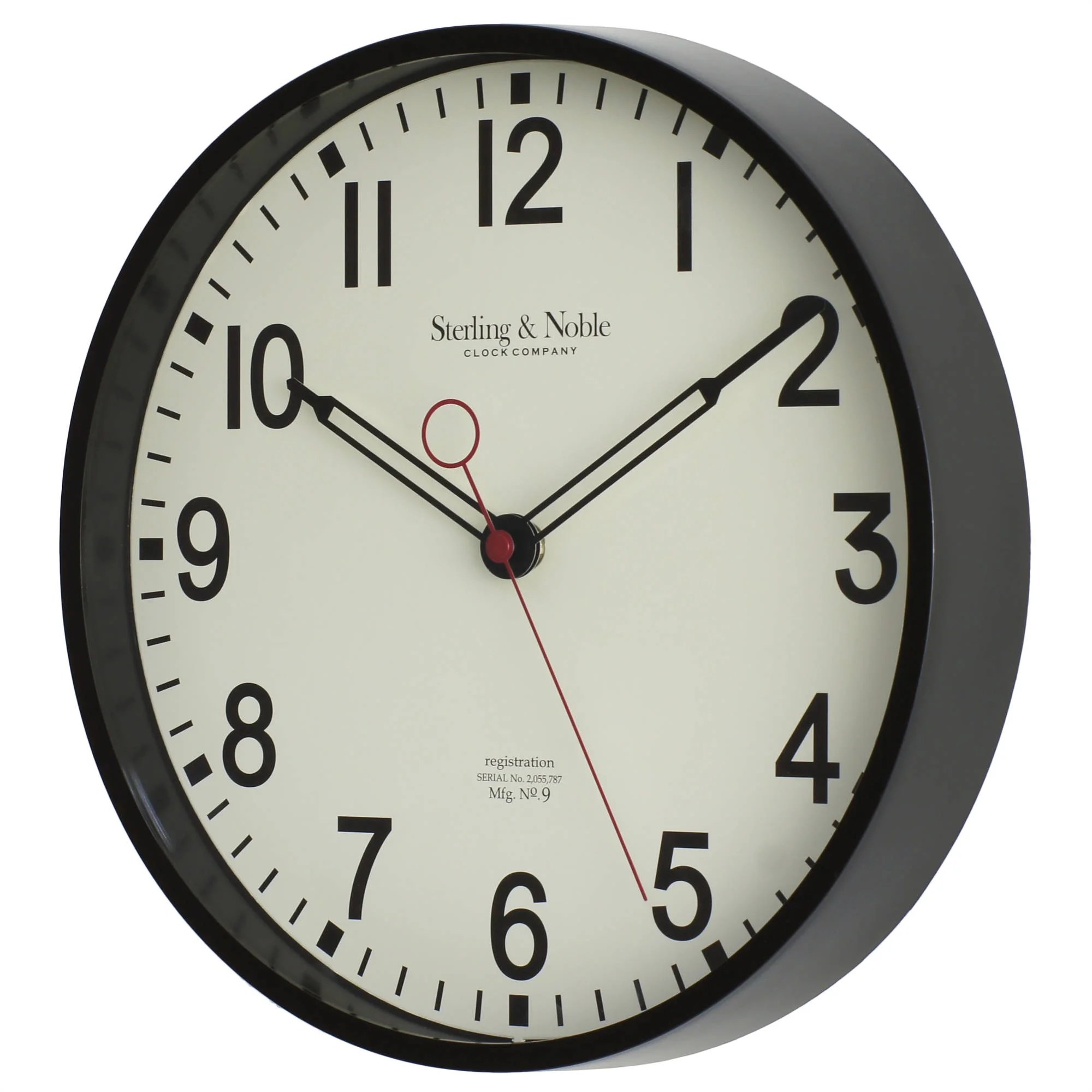 Mainstays 11.5" Open Hands Wall Clock, Black