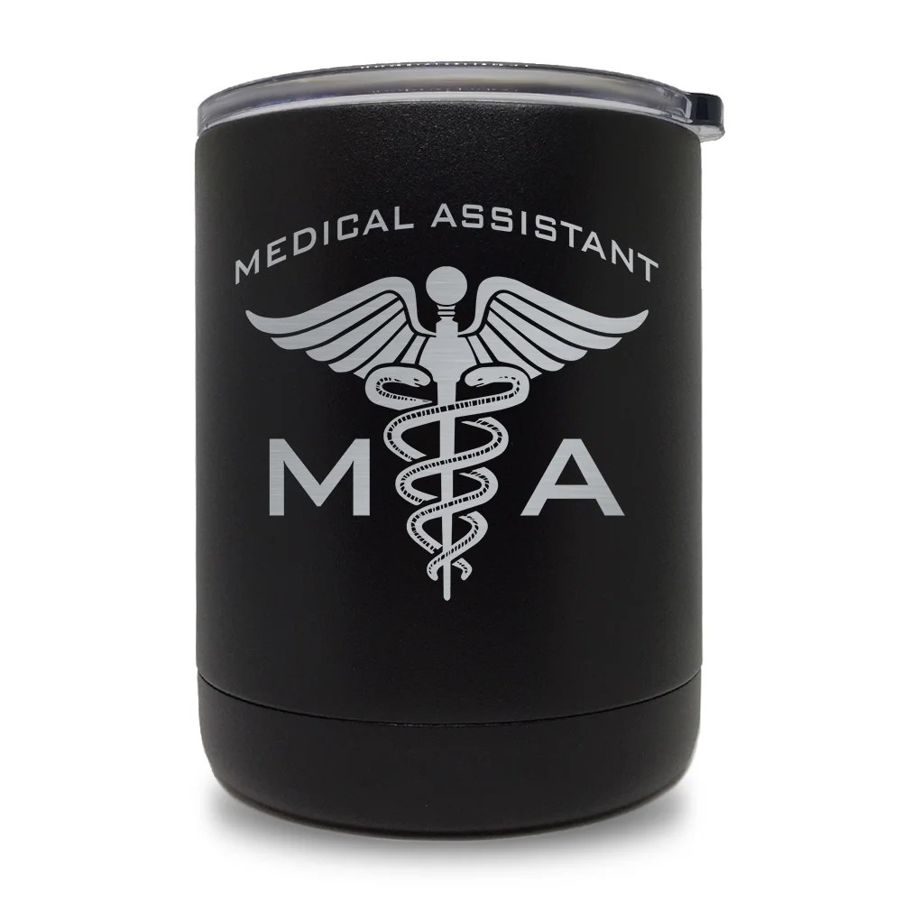 10oz Tumbler Mug, MA Medical Assistant (Black)