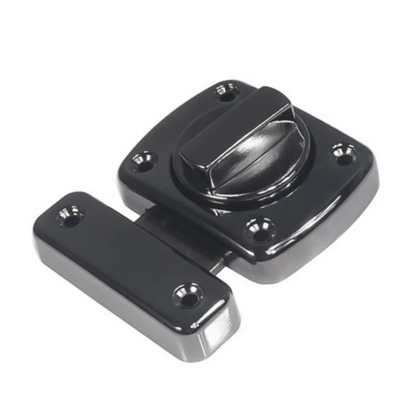 Door Safety Rotate Bolt Latch Gate Latch AntiTheft with Screw Size L _Black