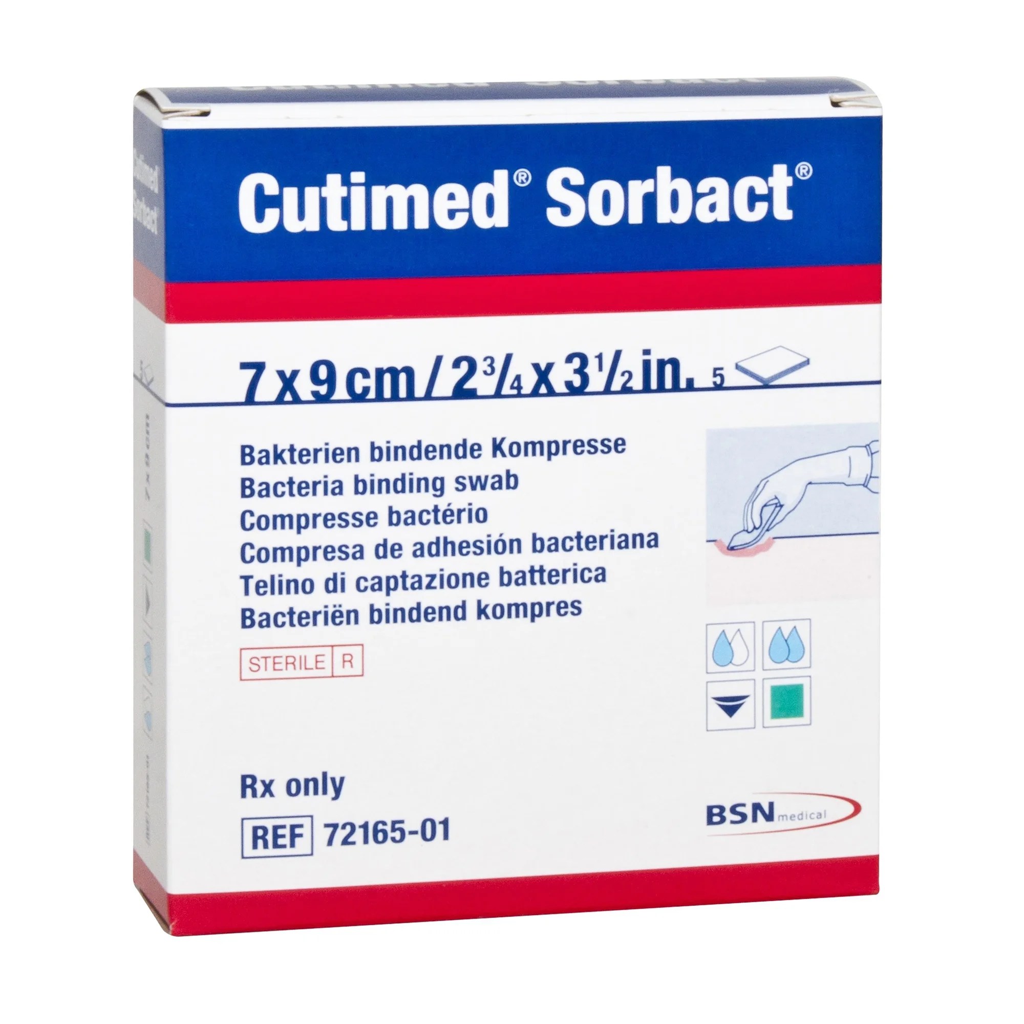 Cutimed Sorbact Impregnated Dressing Rectangle Gauze Ct