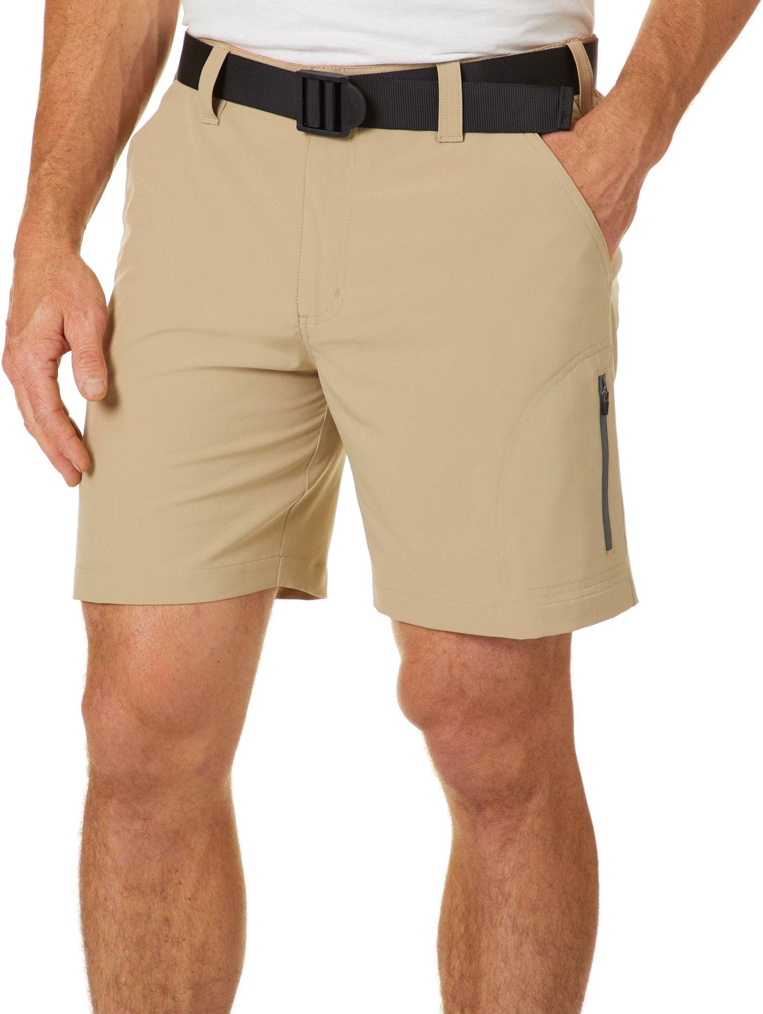 Flatwood Threads Flatwood Threads Mens Belted Solid Cargo Shorts
