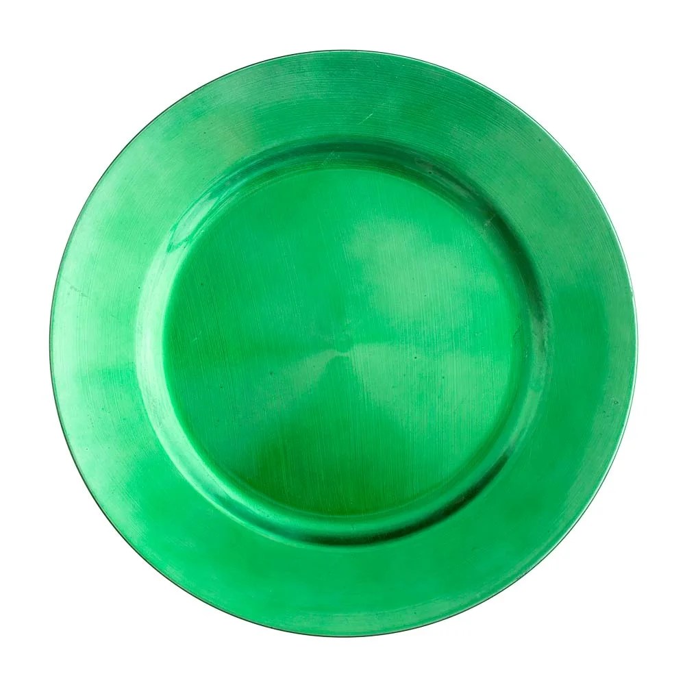 Richland Plain Charger Plate 13" Forest Green Set of 12