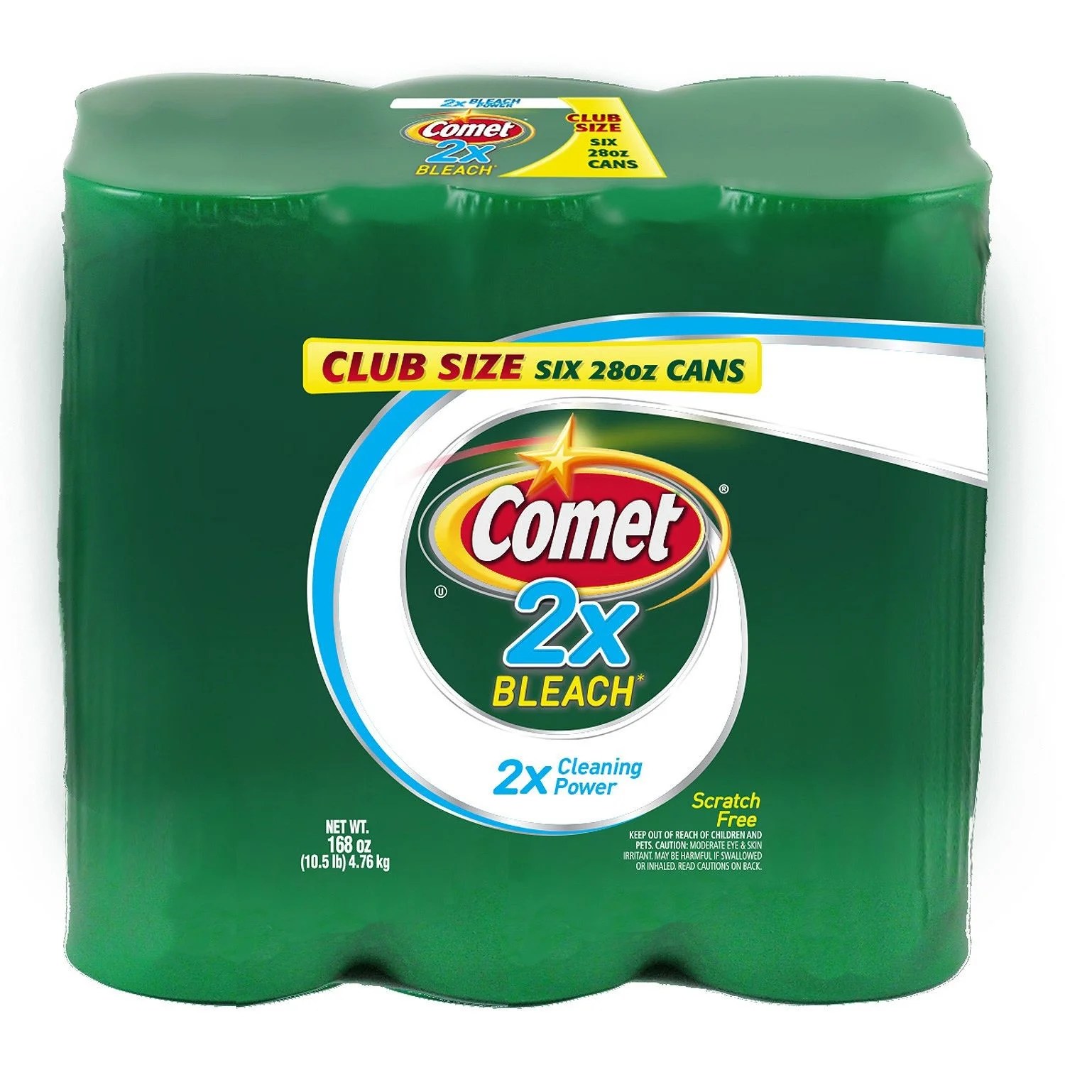 Comet 2X Bleach Powder Cleanser, Club Pack, 28 Oz, 6 Ct