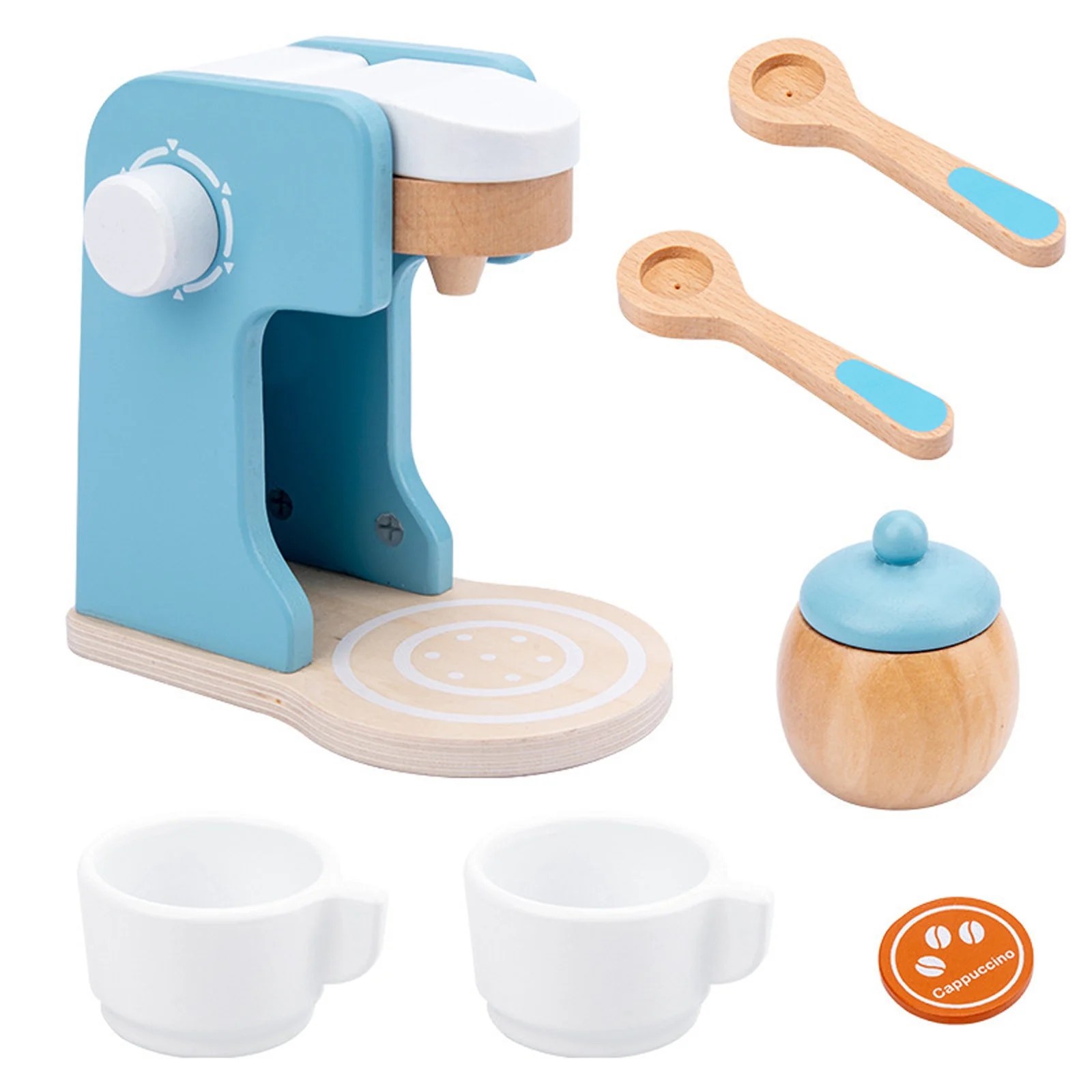 TOUMENY Children Kitchen Wooden Playset Toys,Kitchen Utensils Set