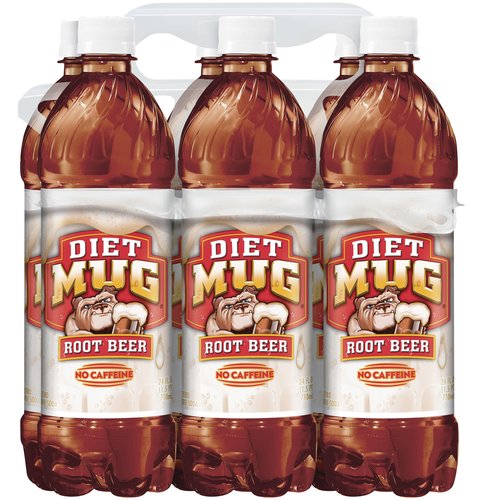Mug CaffeineFree Diet Root Beer, 24 Fl. Oz., 6 Count