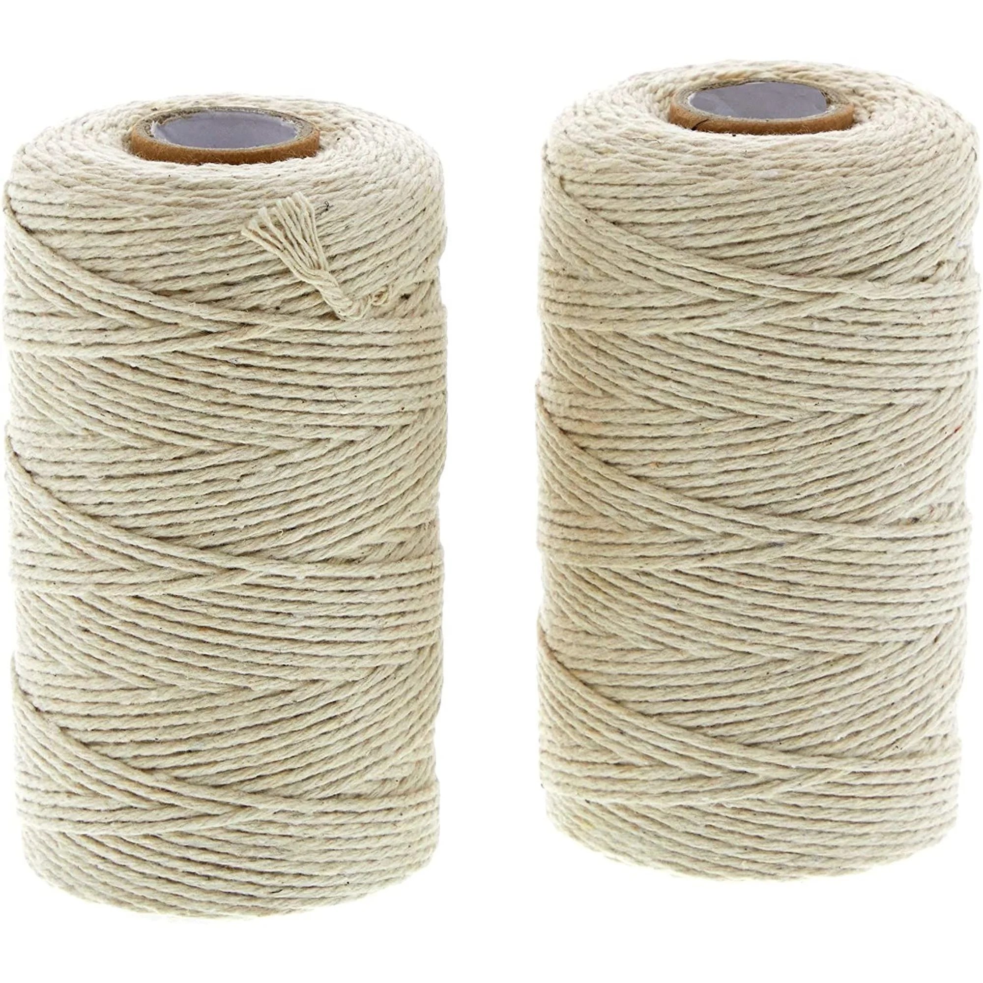 2 Rolls 500 ft 1.5mm Butchers & Bakers Cooking Twine, Cotton Jute