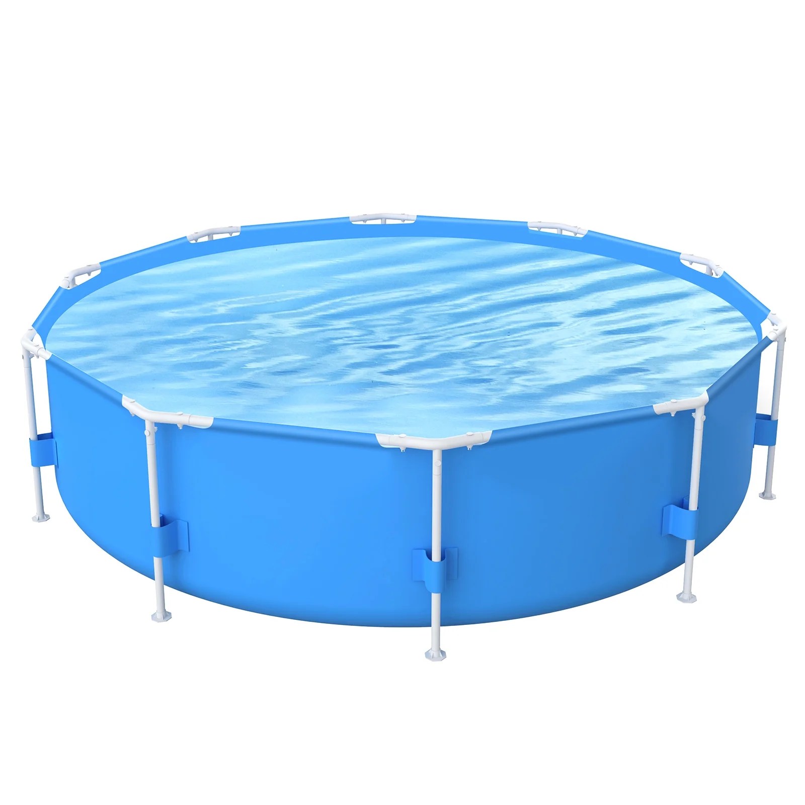 EastVita Round Ground Pool Set Round Swimming Pool 1185 Gallons Outdoor