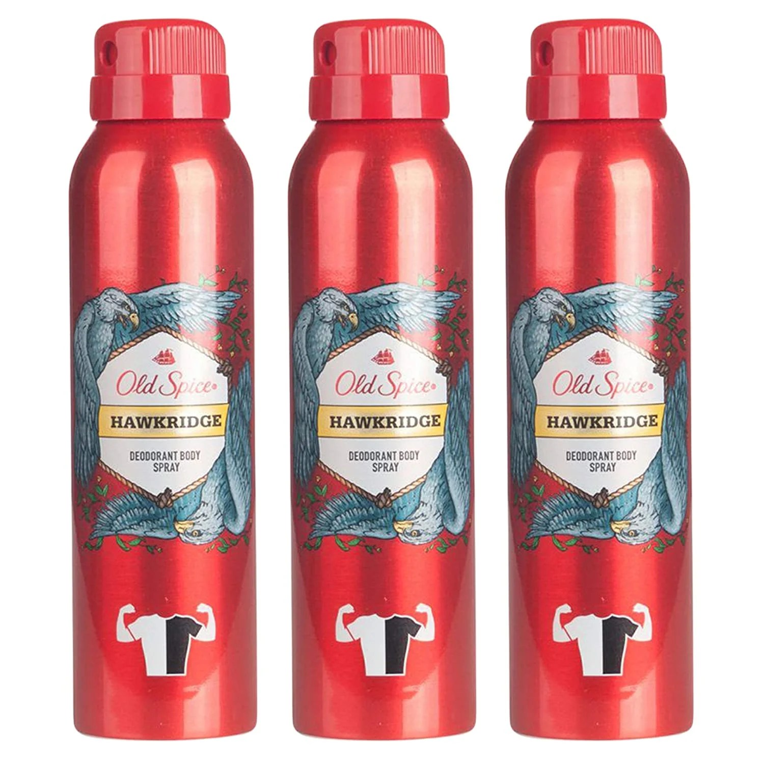 Old Spice Deodorant Body Spray, Hawkridge Scent, 5.07 Ounce (Pack of 3