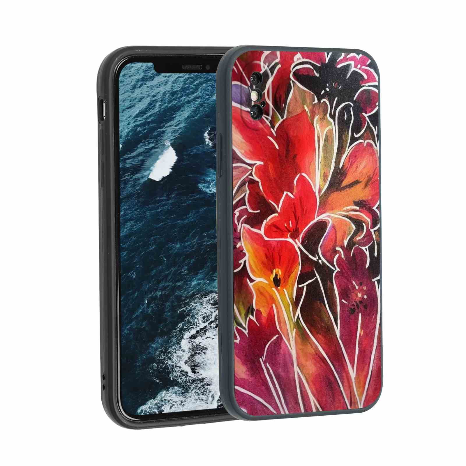 FlowerPainting3 phone case for iPhone X for Women Men Gifts,Soft
