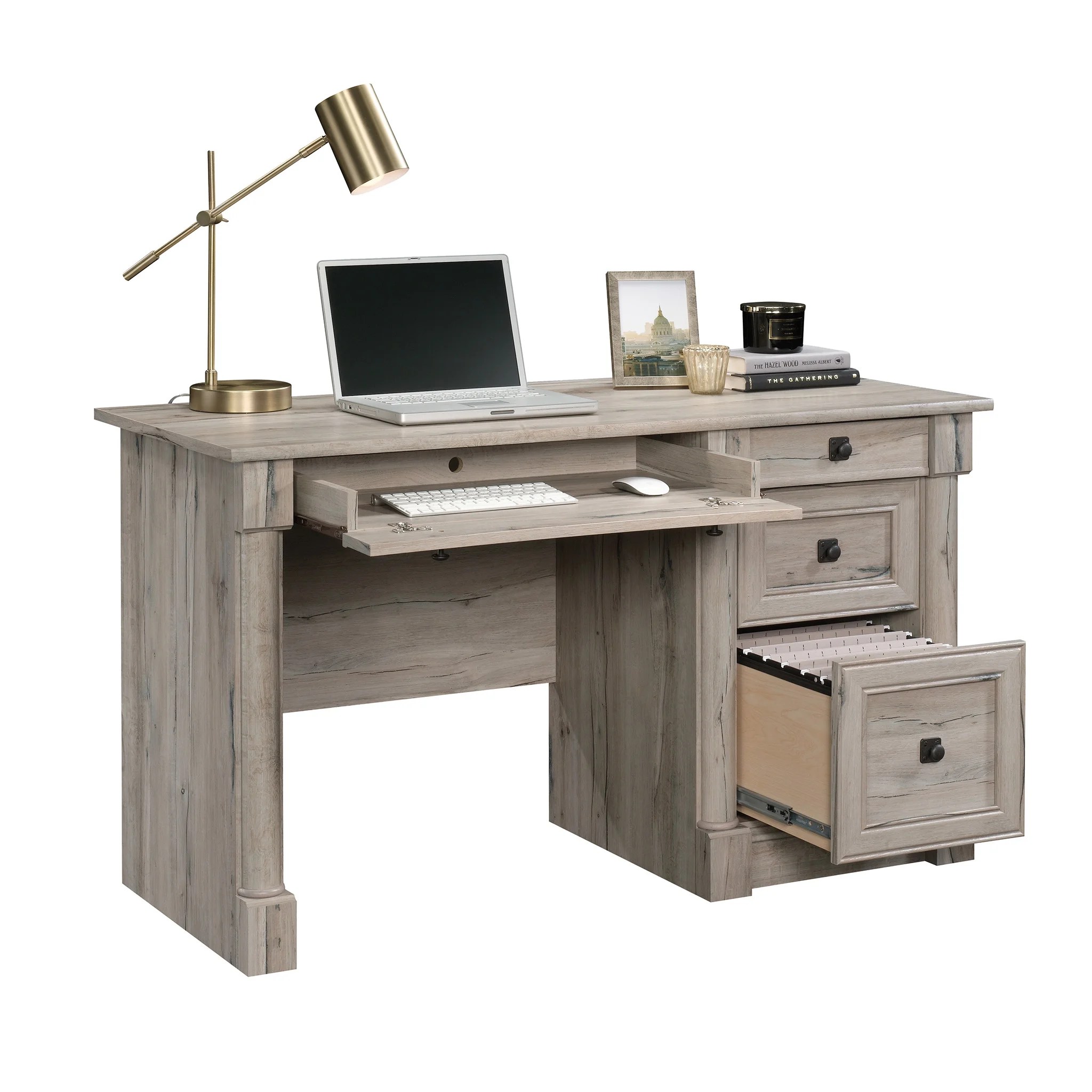 Sauder Palladia Computer Desk, Split Oak Finish