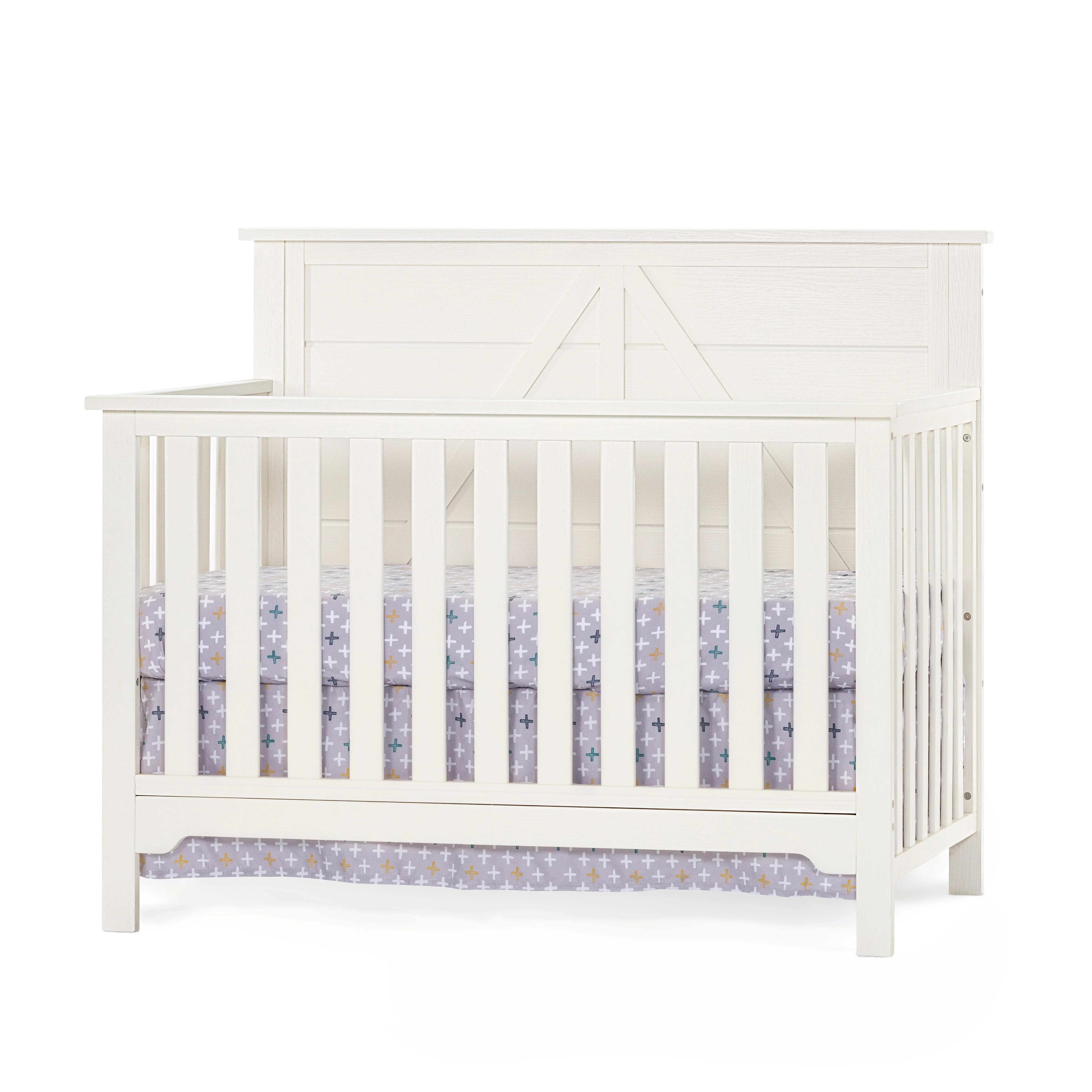 Woodland™ 4in1 Convertible Baby Crib in Brushed Cotton by Forever Woodland™ 4in1 Convertible Baby Crib in Brushed Cotton by Forever