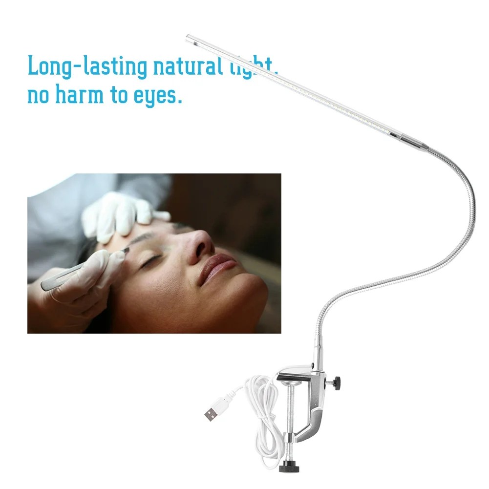 EBTOOLS Clip LED Light for Manicure,USB Adjustable LED Desk Lamp Clip