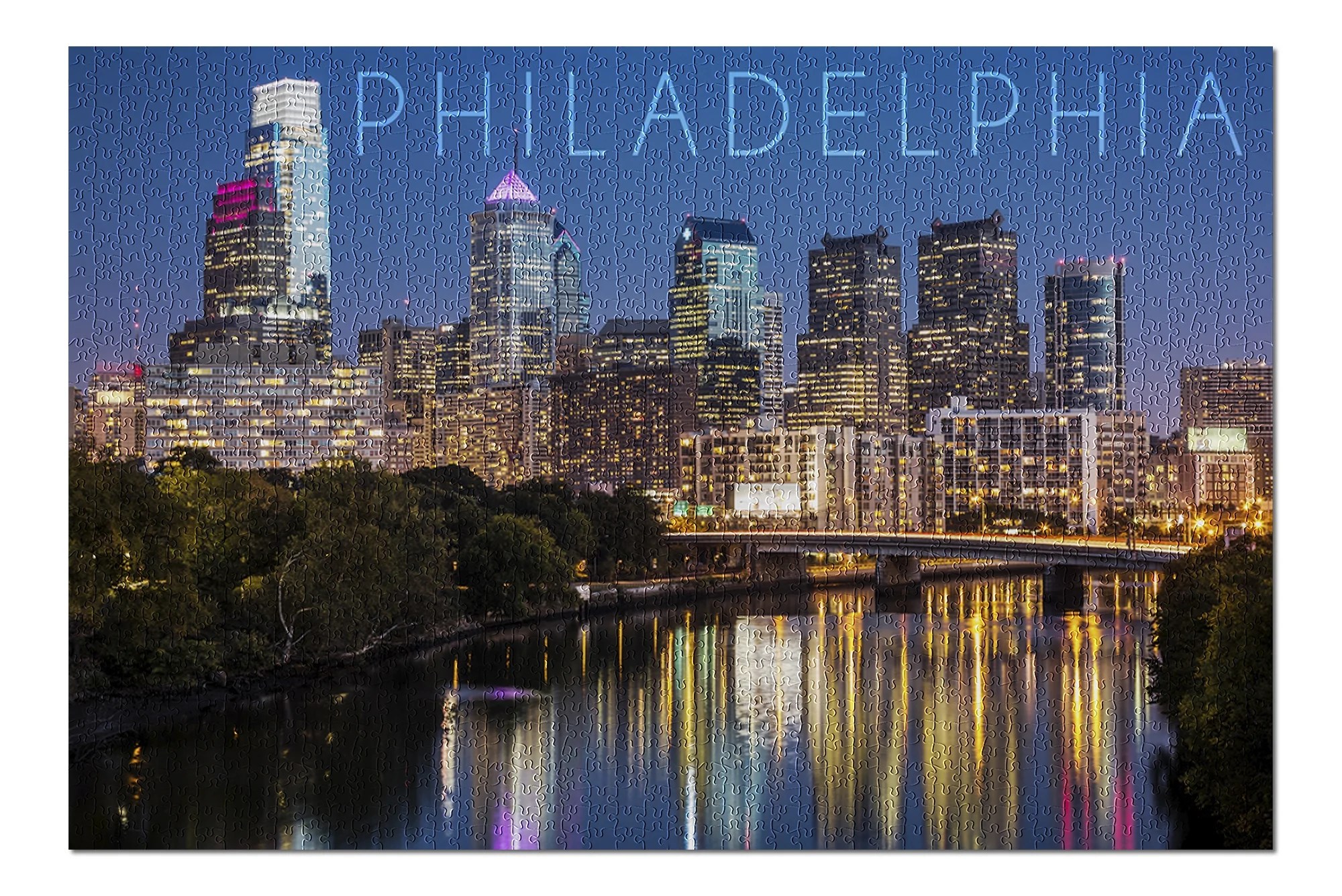 Philadelphia, Pennsylvania Skyline at Night (20x30 Premium 1000 Piece