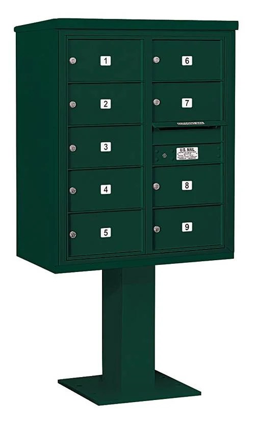 Commercial Mailbox with Mail Slot in Green
