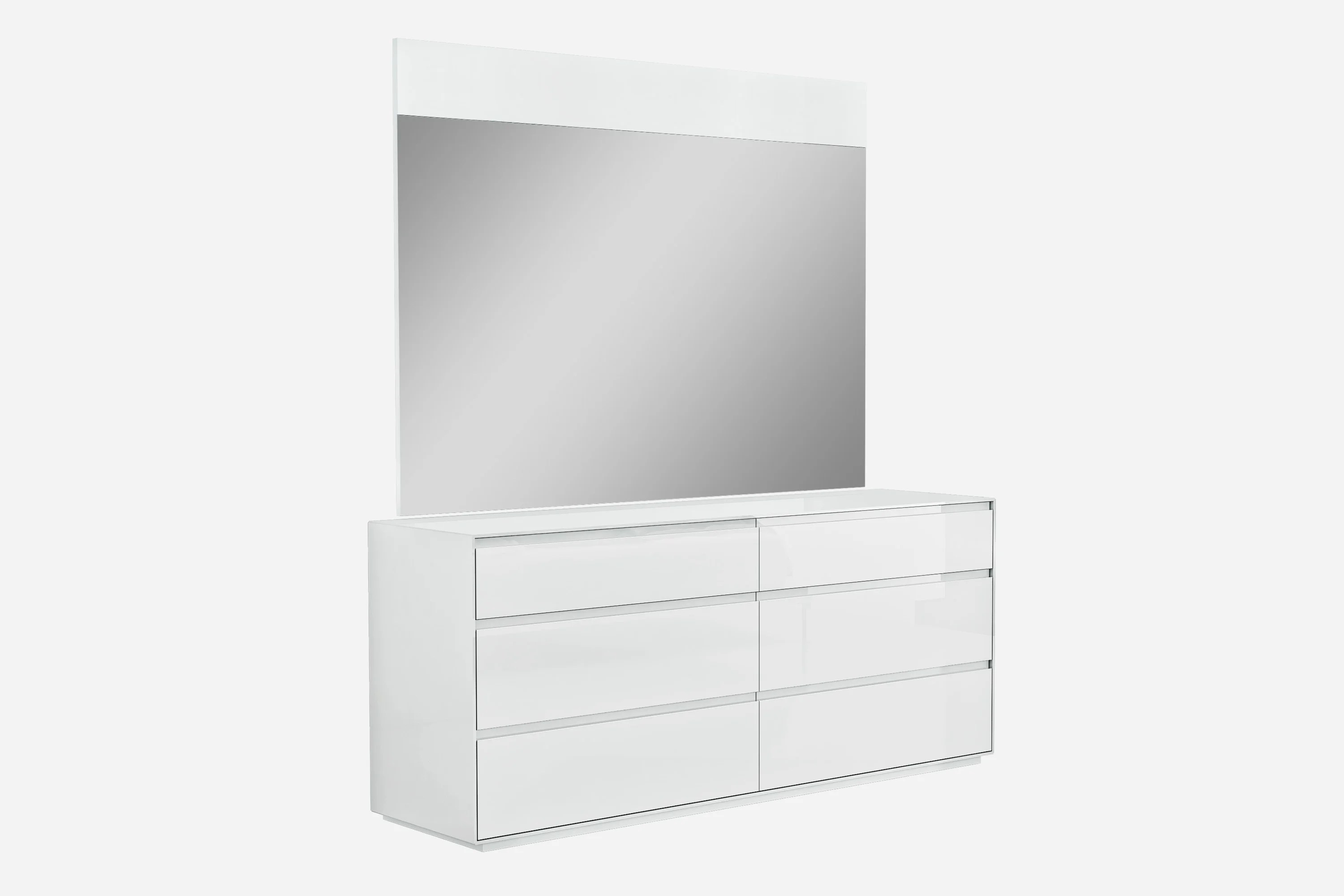 Whiteline Modern Living White Malibu Contemporary High Gloss Lacquer