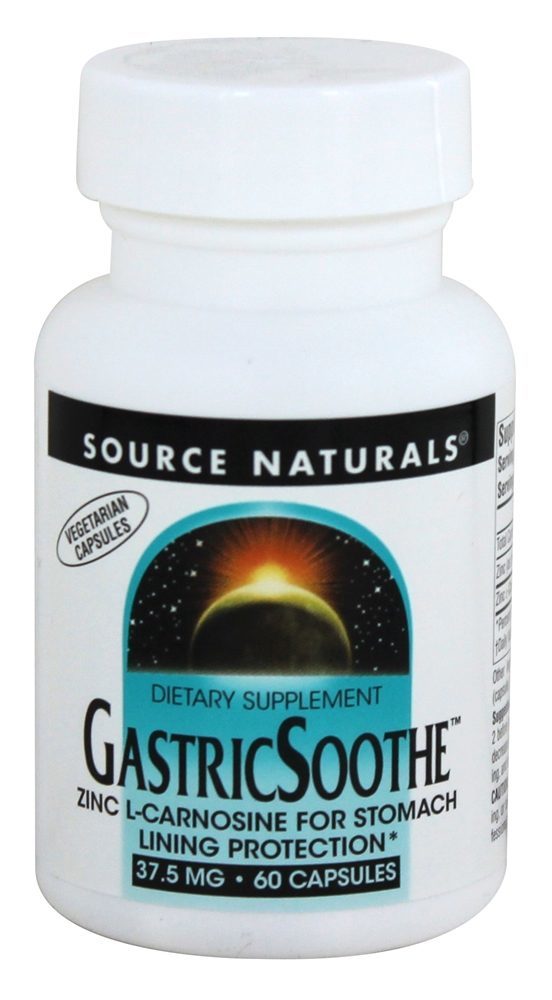 Source Naturals GastricSoothe with Zinc LCarnosine Complex 37.5 mg. 60 Vegetarian Capsules