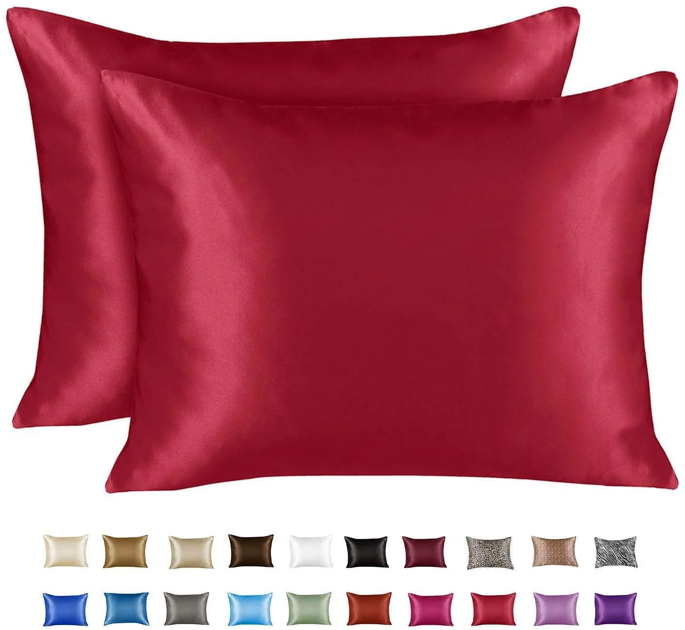 Satin Pillowcase for Hair and Skin Queen Satin Pillowcase with Zipper