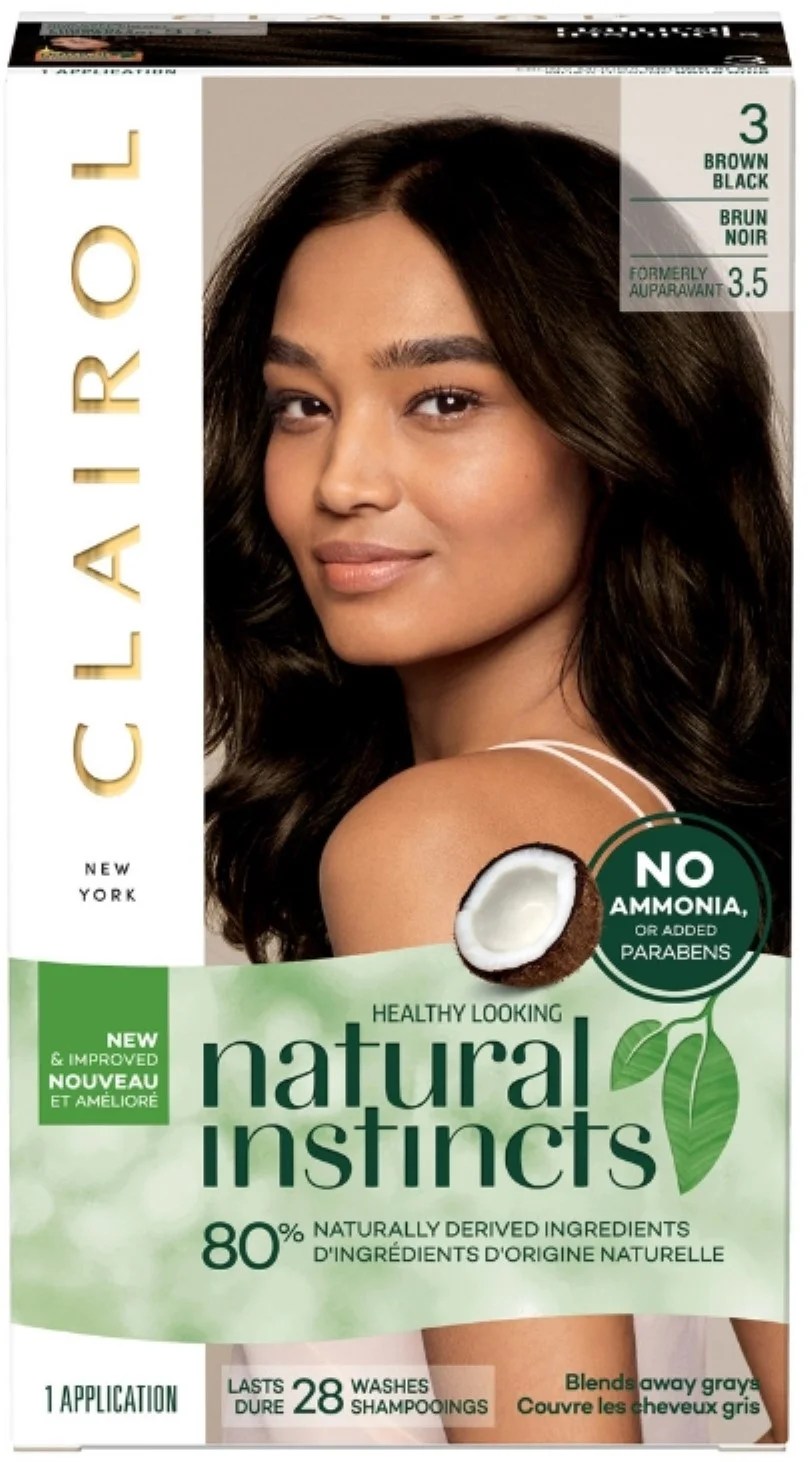 3 Pack Clairol Natural Instincts Hair Color, [3] Brown Black 1 Each