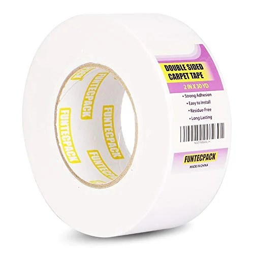 FUNTECPACK Double Sided Carpet Tape, 2Inch x 30 Yards ?90 FUNTECPACK Double Sided Carpet Tape, 2Inch x 30 Yards ?90