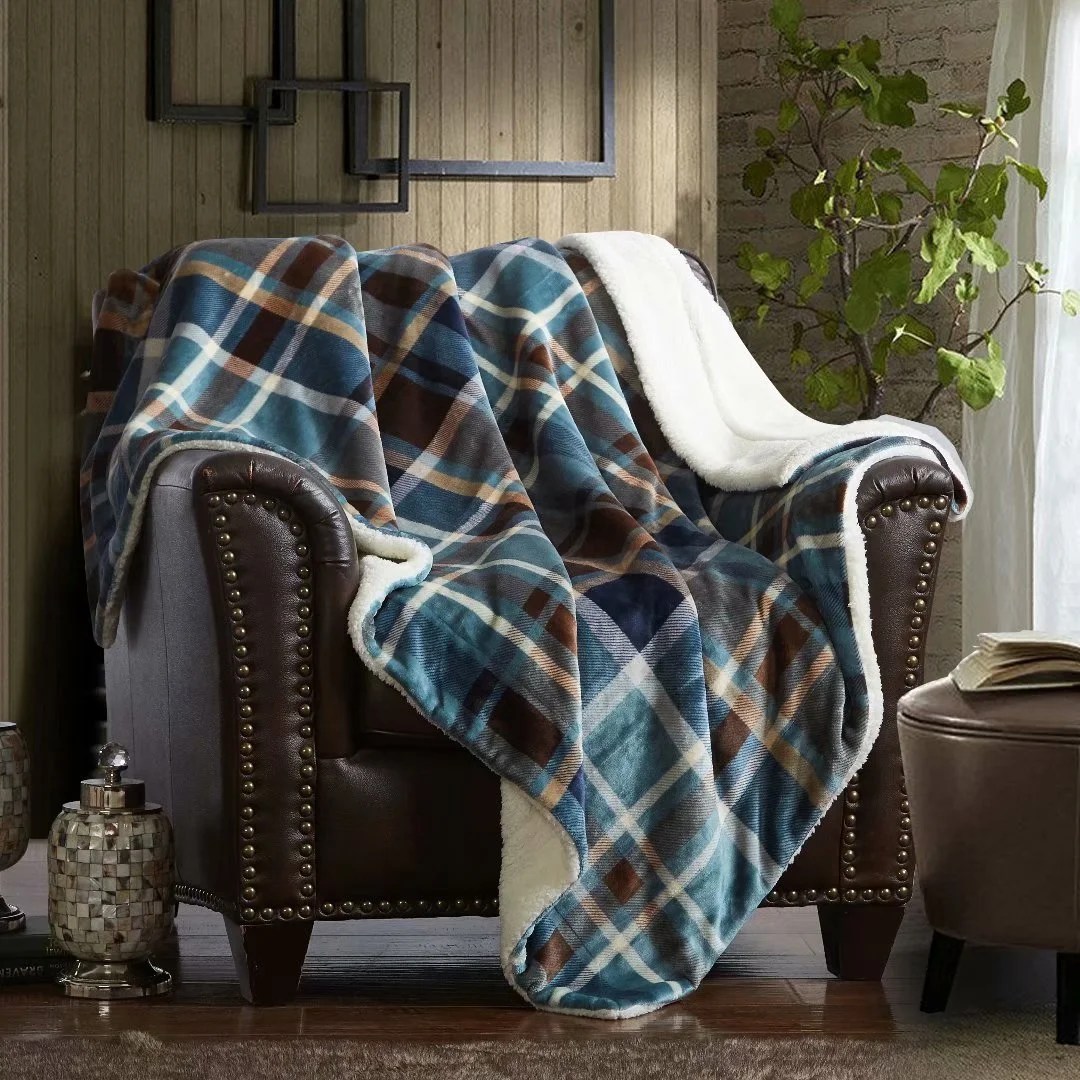 Merrylife Sherpa Throw Blanket Plush Fleece 60" x 70" Comfort Soft Home