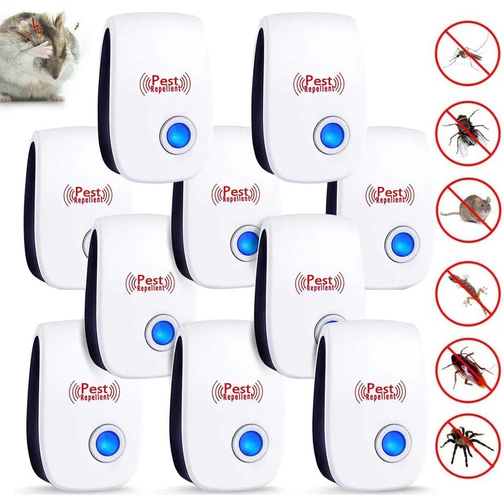 10 Pack Ultrasonic Pest Repeller, Mosquito Bed Bug repeller for Dust
