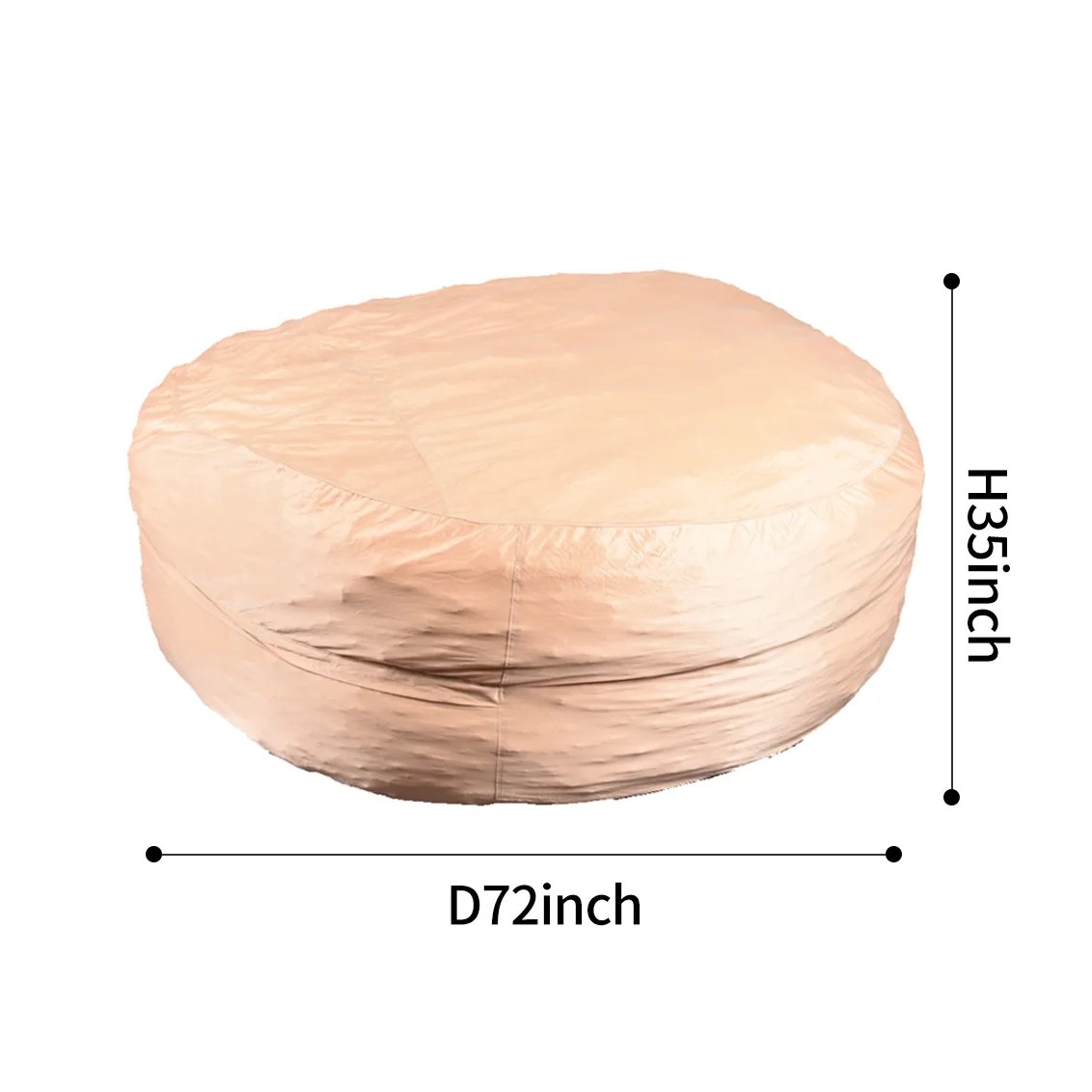 Zeeyh 7Ft Bean Bag Liner And Filling High Resilience Sponge Foam