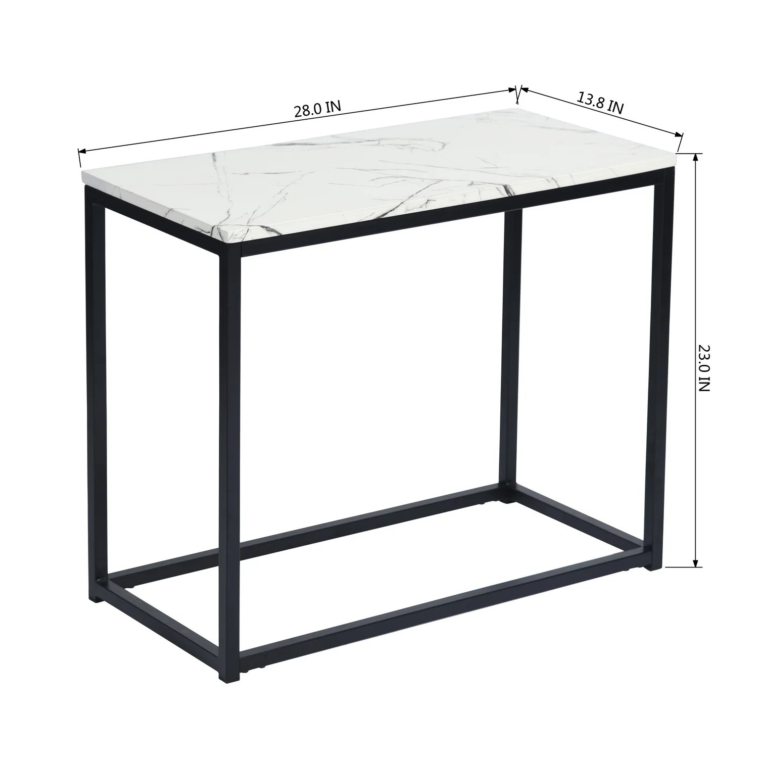 vistreck Modern Open Rectangular Wood Side End Accent Table Living Room