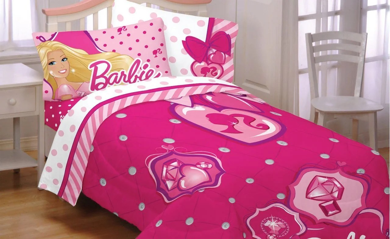 Barbie Sweet Silhouette Twin Comforter Set